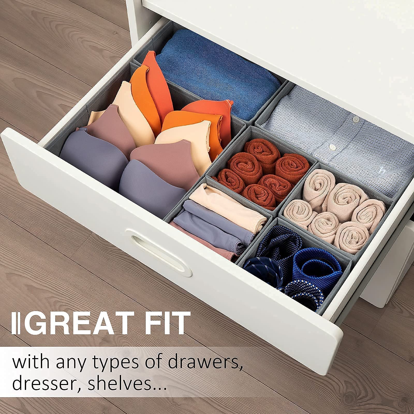 Drawer Organizer Clothes (8 Count)