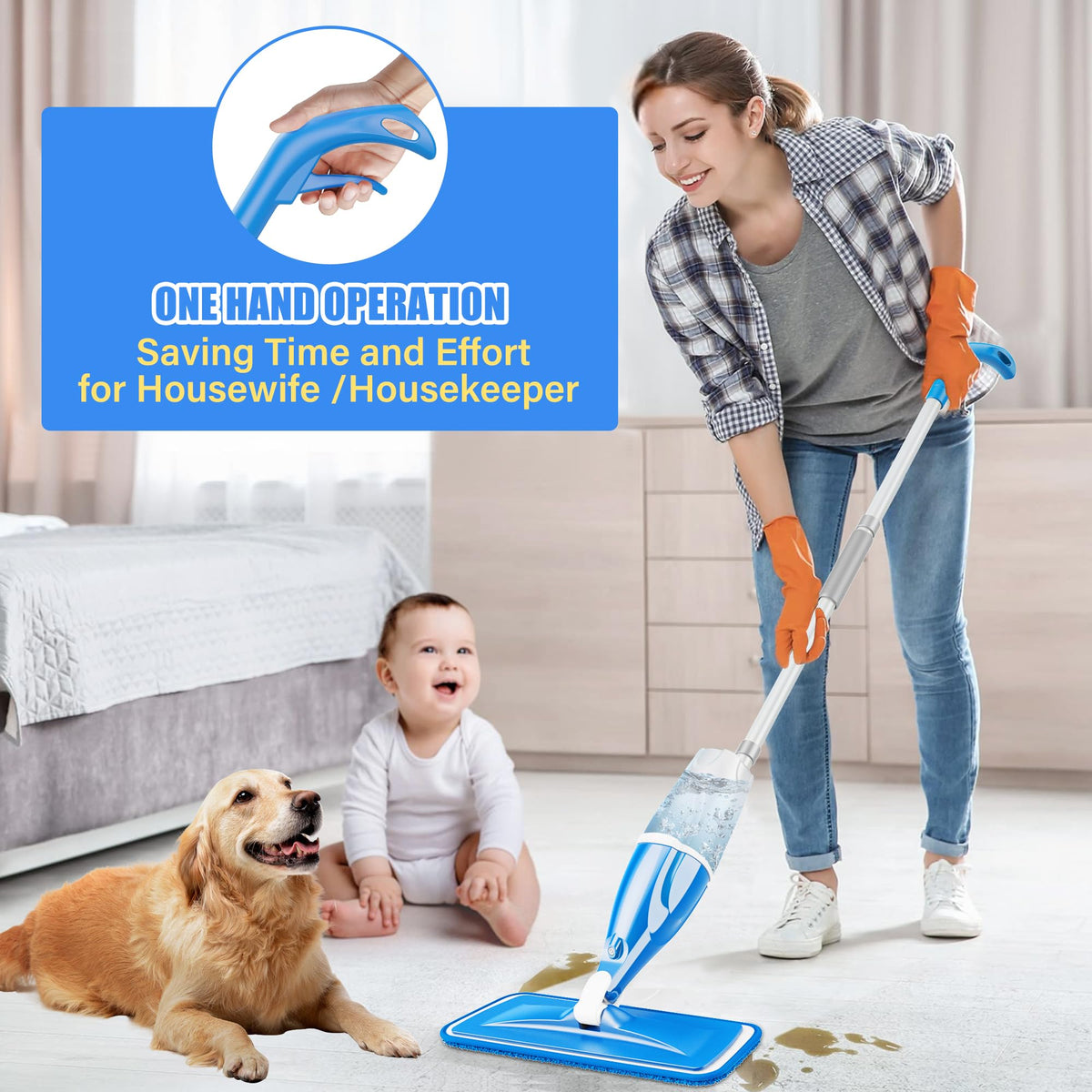 Spray Mop for Floors Cleaning