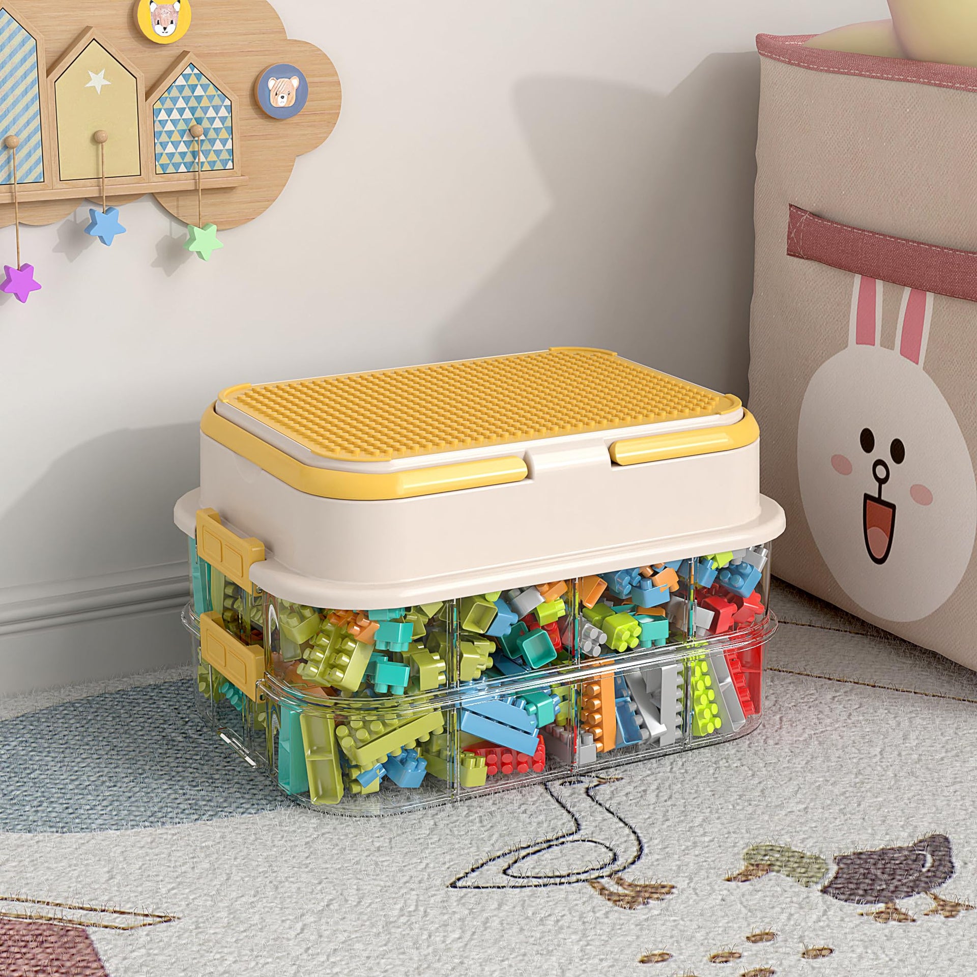 Toy Storage Organizer Box with Handle