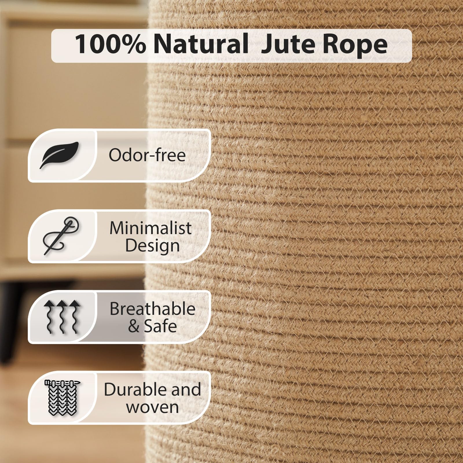Jute Rope Laundry Hamper