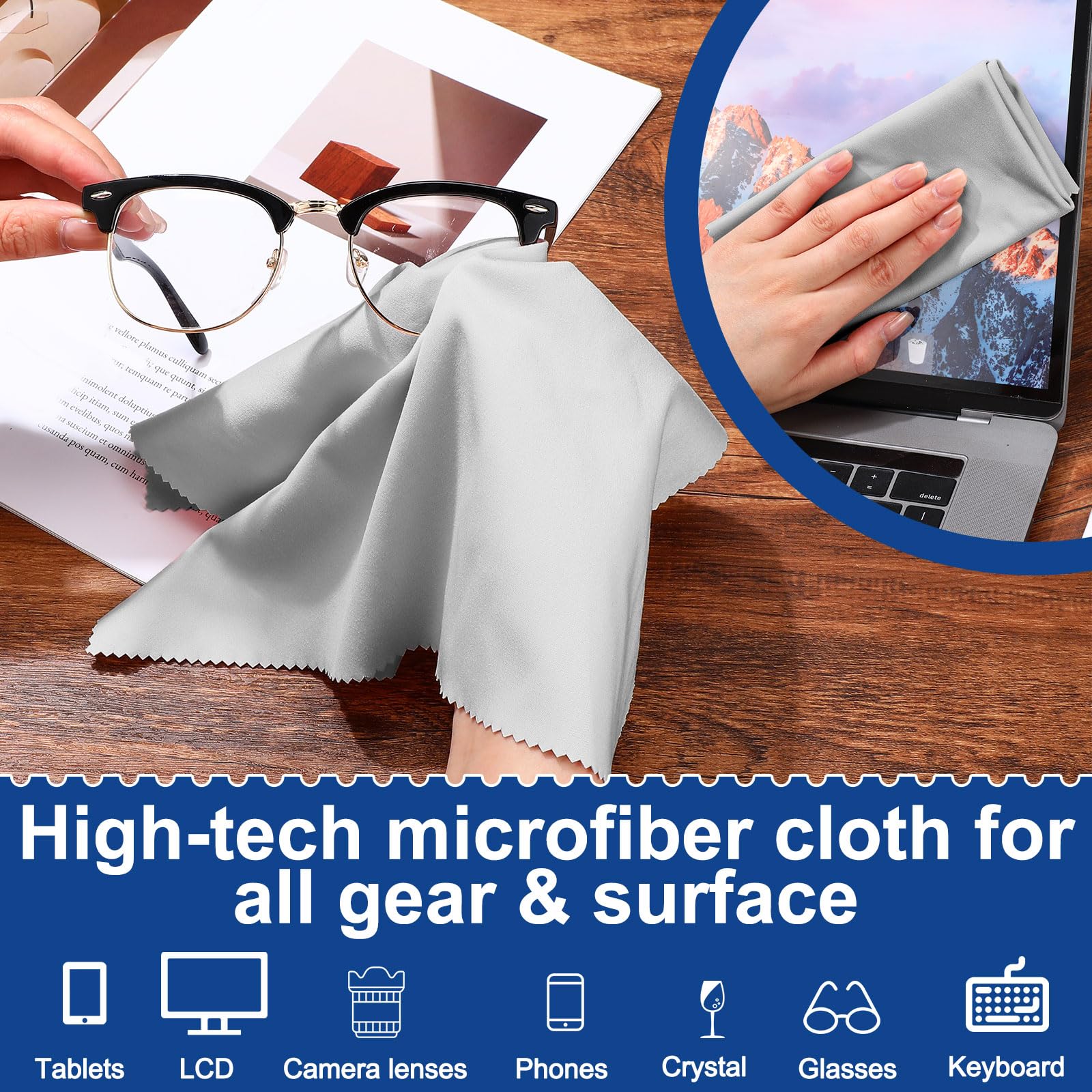 12 Pack Microfiber Cleaning Cloth (12 Count)