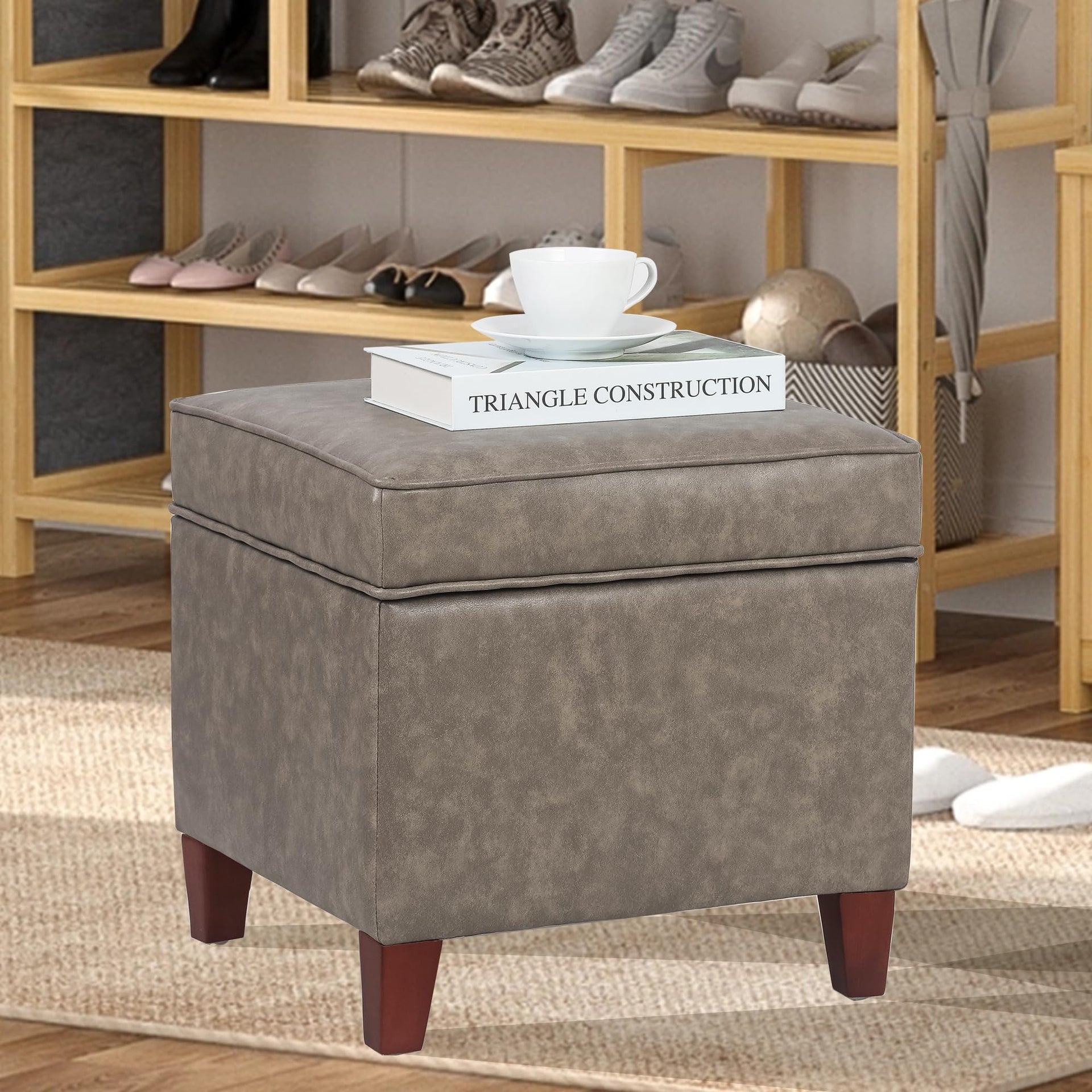 17.5" Square Storage Ottoman