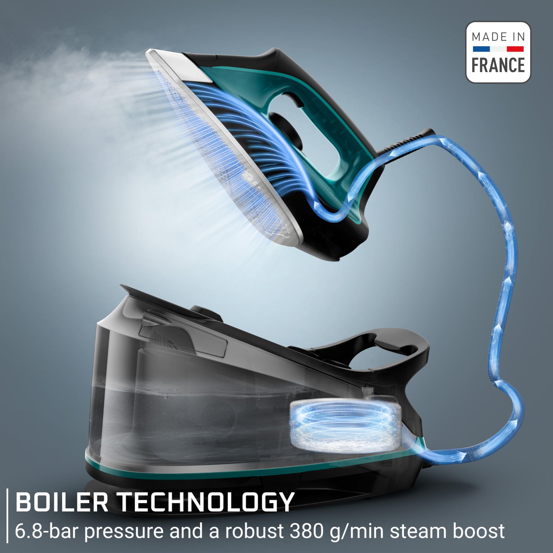 Steam Station Iron for Clothes 1.1L Tank Compact