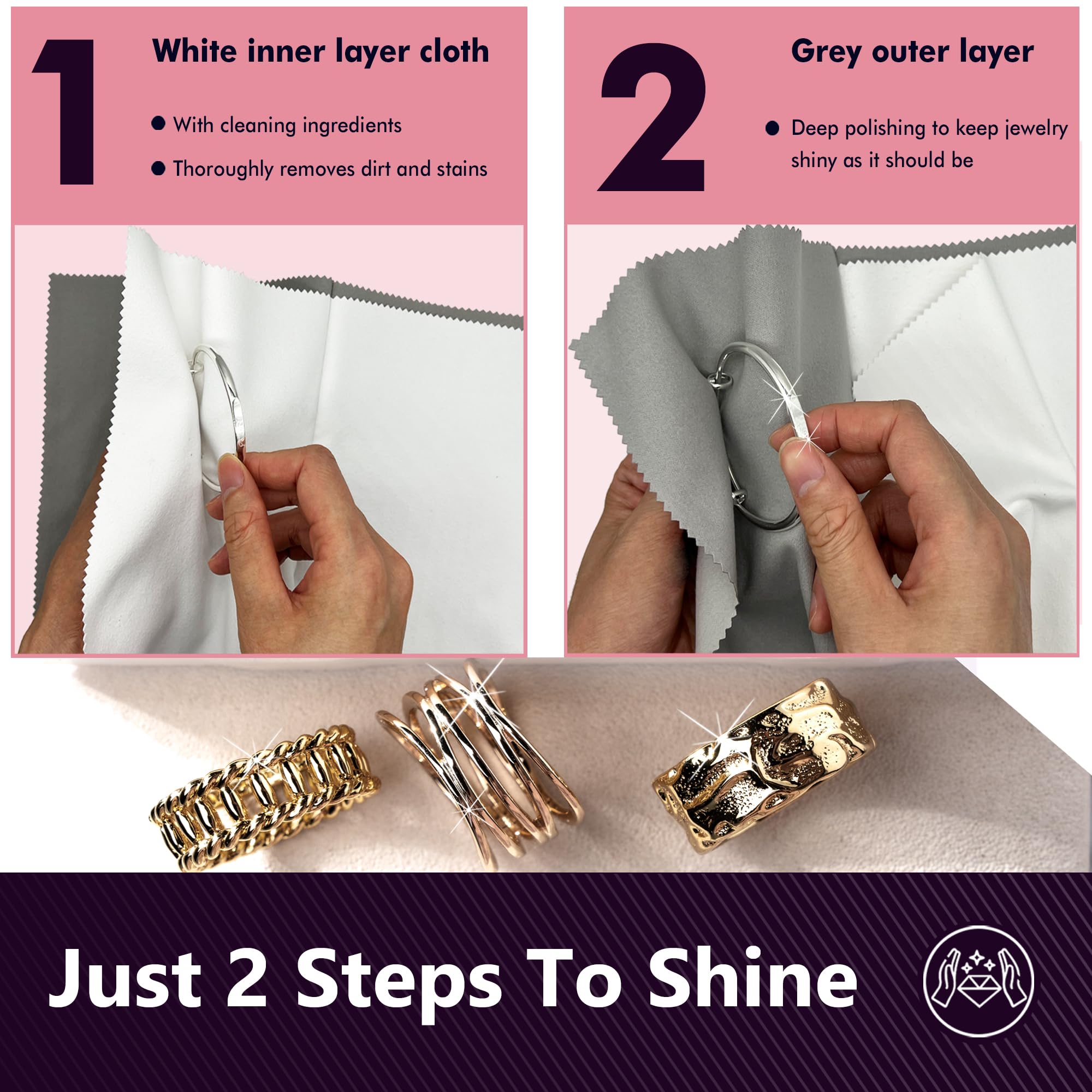 4 PCS Silver polishing Cloth