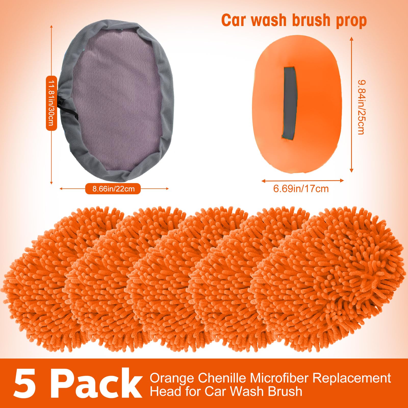 5 Pcs Car Wash Mitt Set (5 Count)