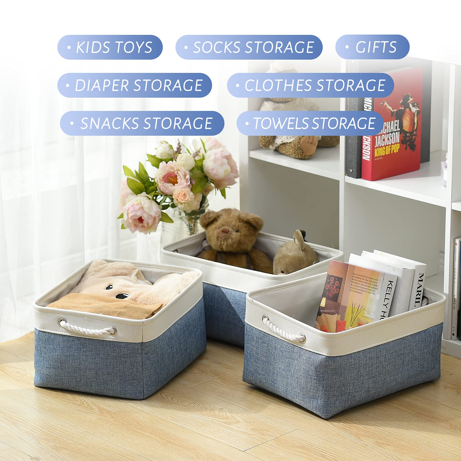 Storage Bins for Organization (3 Count)