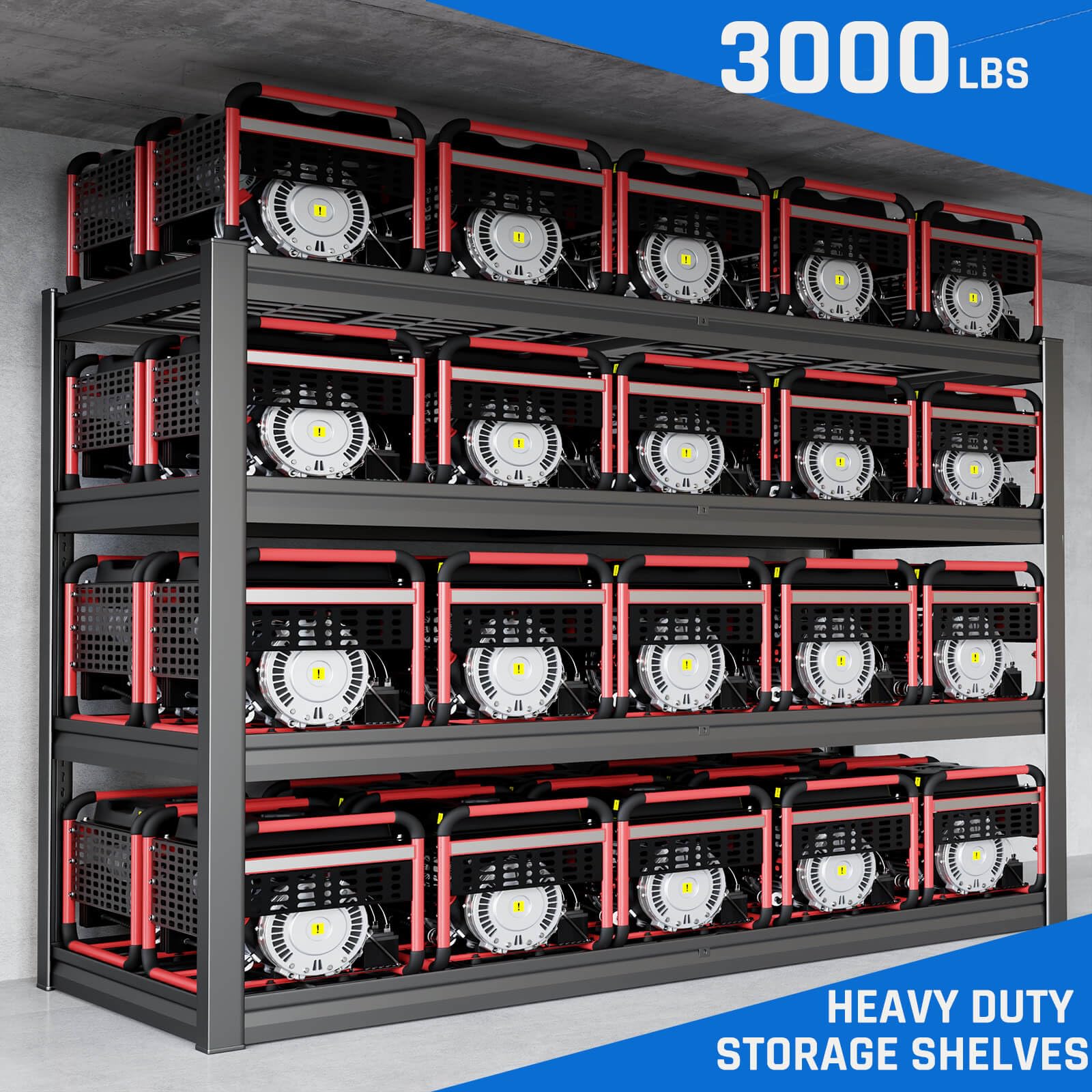 62" W Garage Shelving Heavy Duty (2 Count)