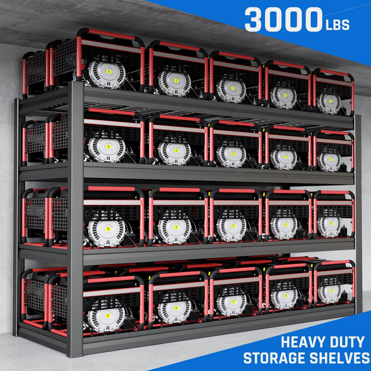 62" W Garage Shelving Heavy Duty (2 Count)