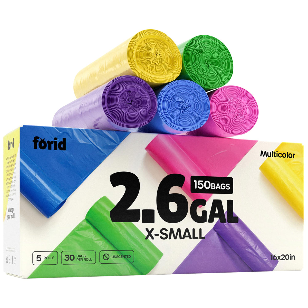 Small Trash Bags for Bathroom (150 Count)