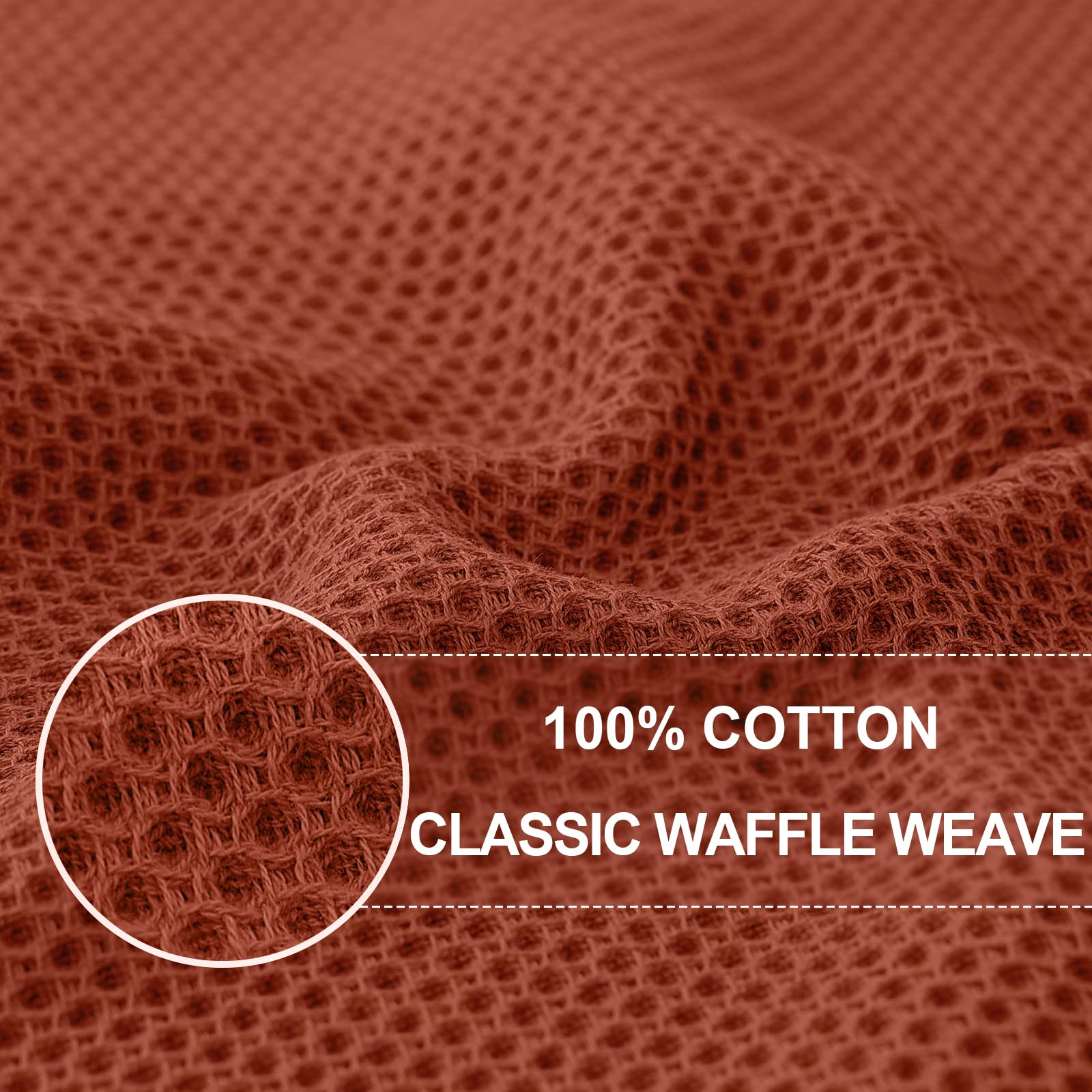 100% Cotton Oversized Waffle Weave Kitchen Towels 4 (4 Count)