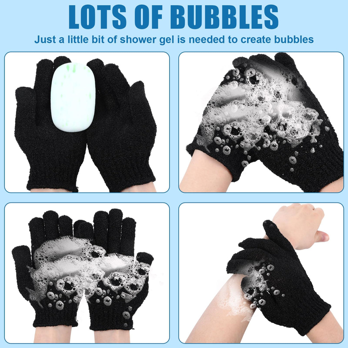 60Pcs Exfoliating Gloves Bulk (60 Count)