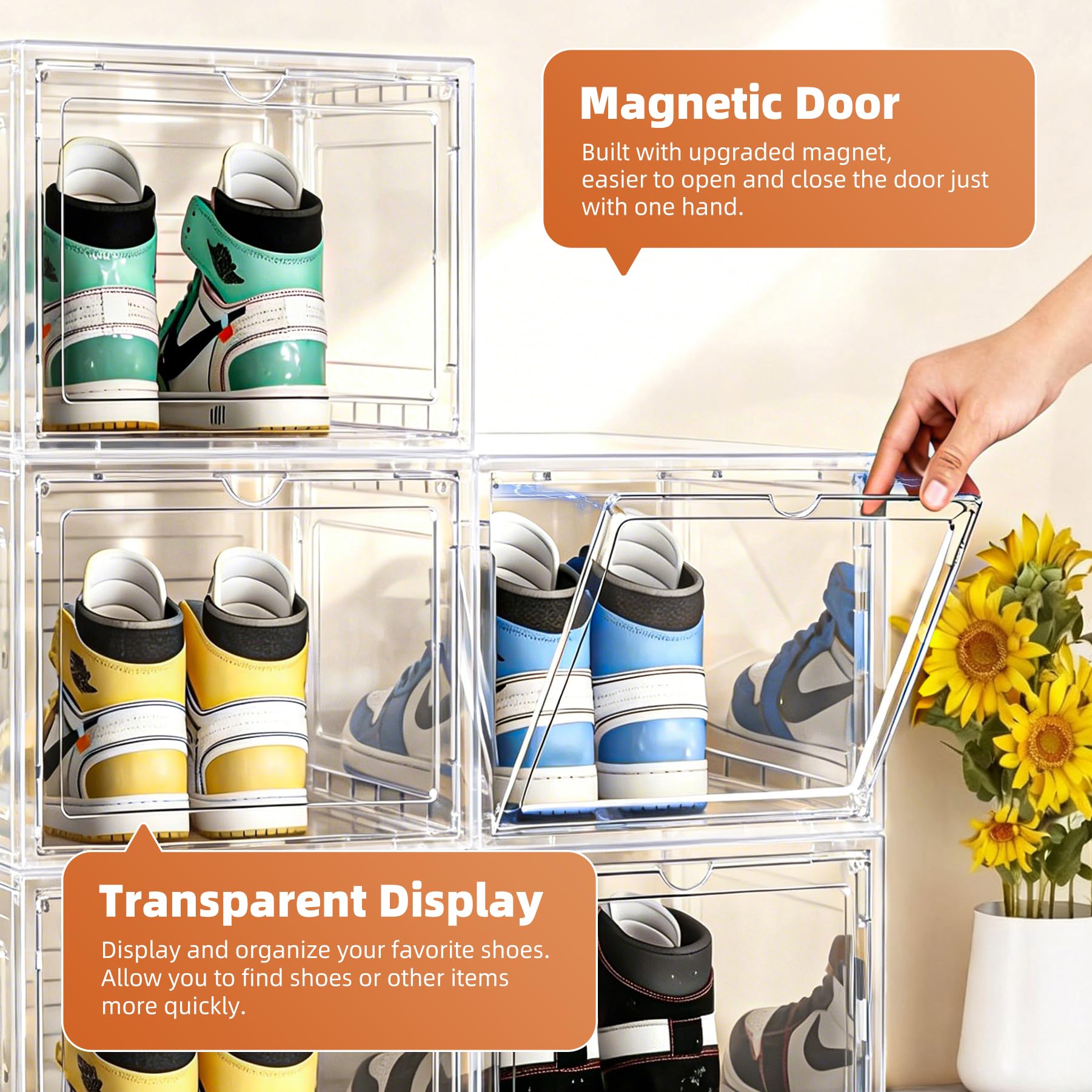 XL Shoe Storage Box Organizer (12 Count)