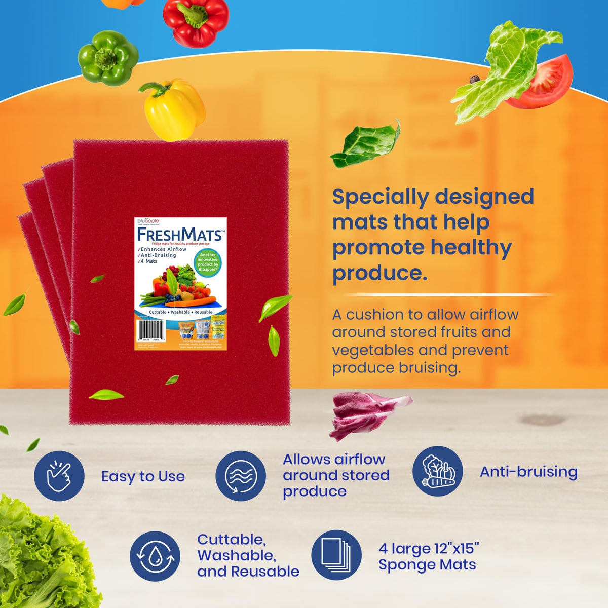 FreshMats Refrigerator Bin Liner (5 Sq Ft)
