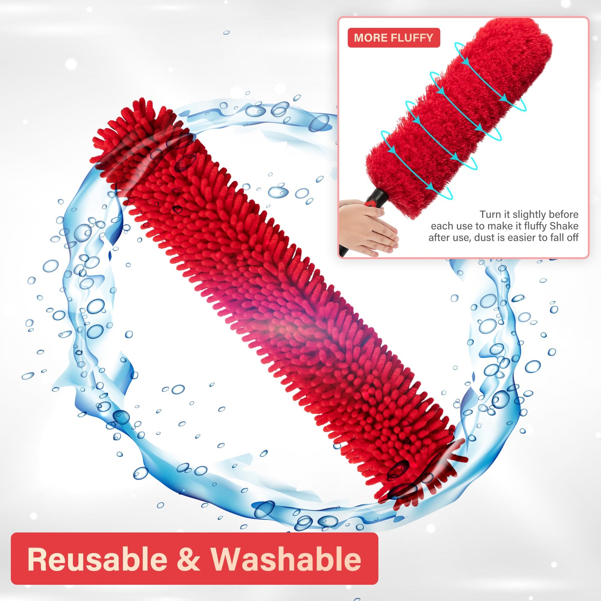 7 24 FT Extension Pole with 2 Outdoor Cobweb Brushes (6 Count)
