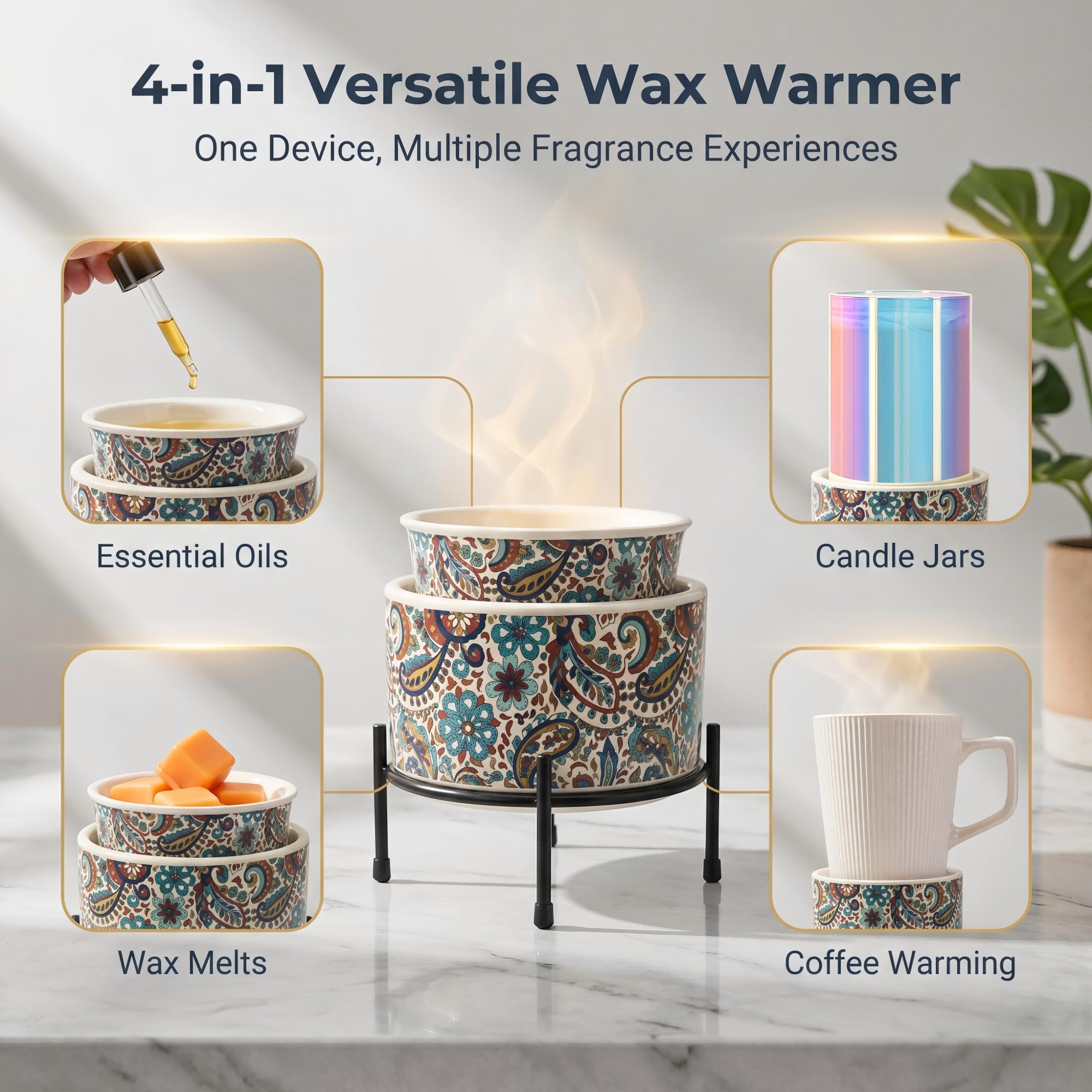Paisley Ceramic Electric Wax Melt Warmer