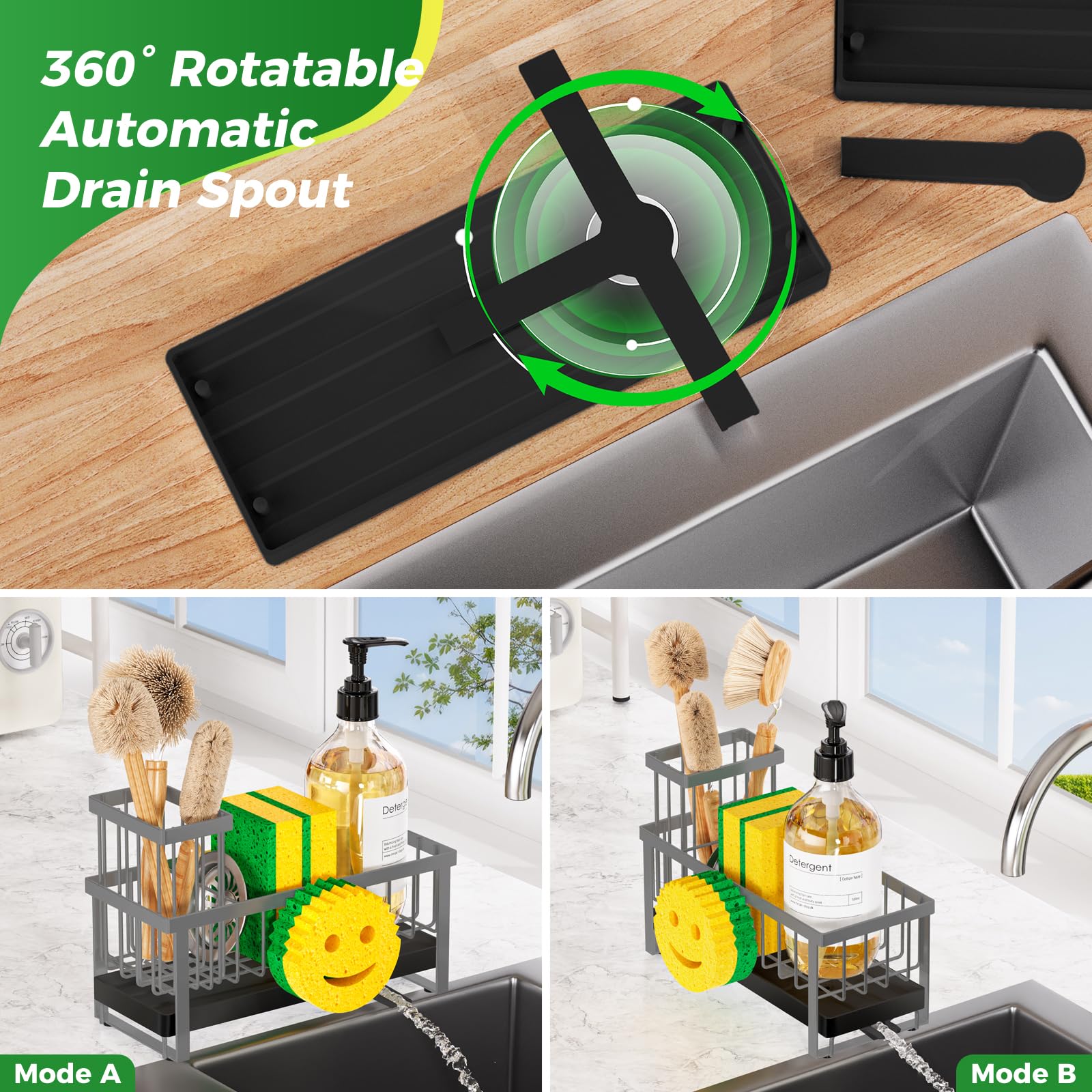 Sponge Holder for Kitchen Sink
