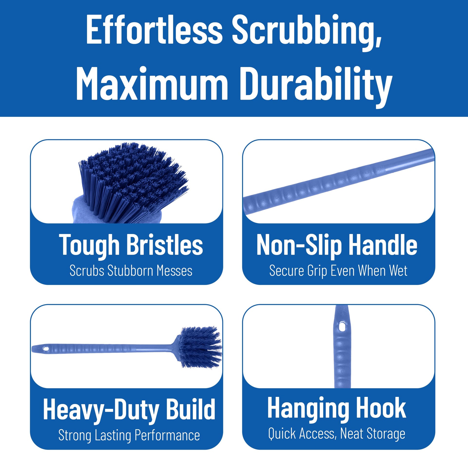 20" Floater Scrub Brush with Long Handle (6 Count)