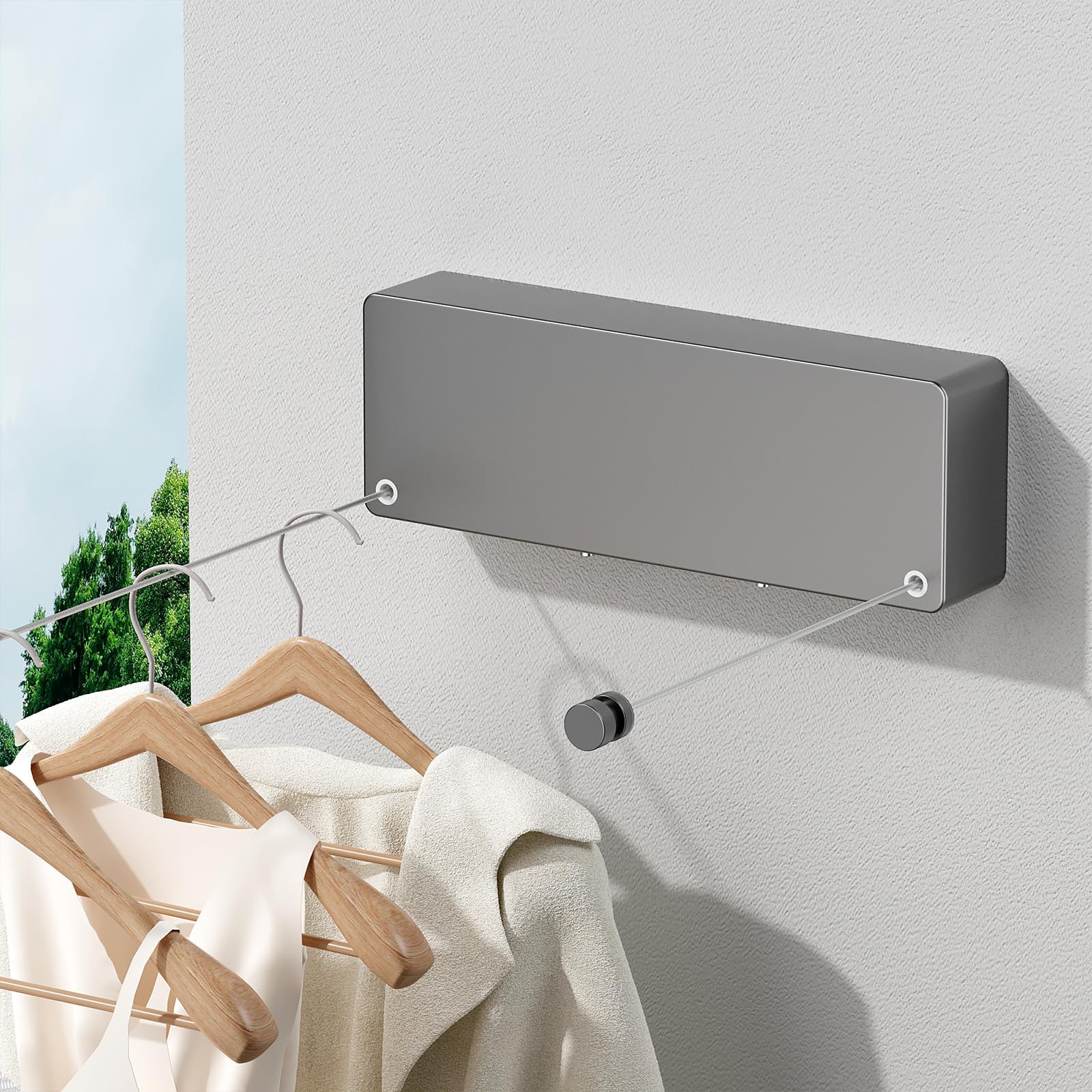 Retractable Clothesline Indoor (15.8 Foot)
