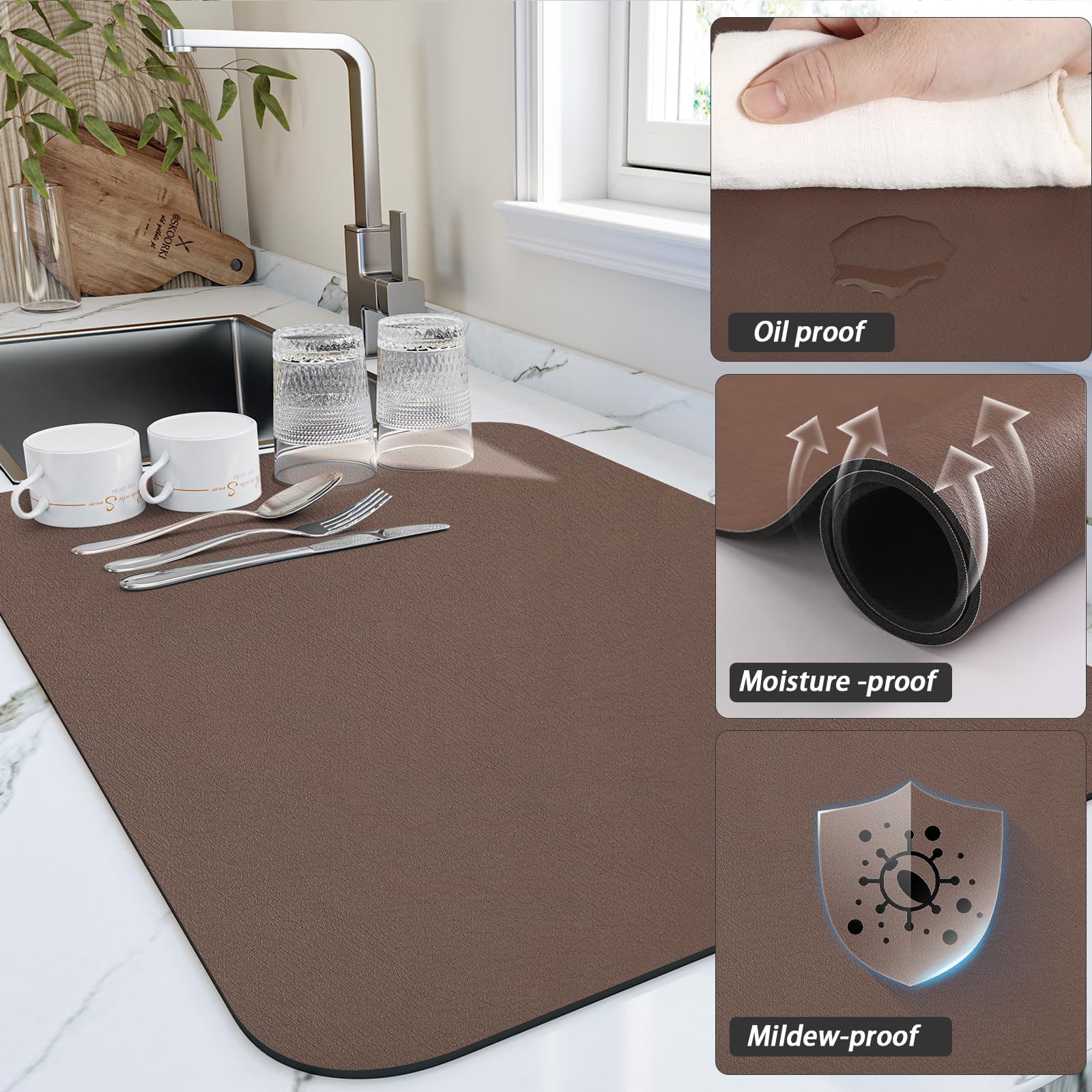 Dish Drying Mat for Kitchen Counter