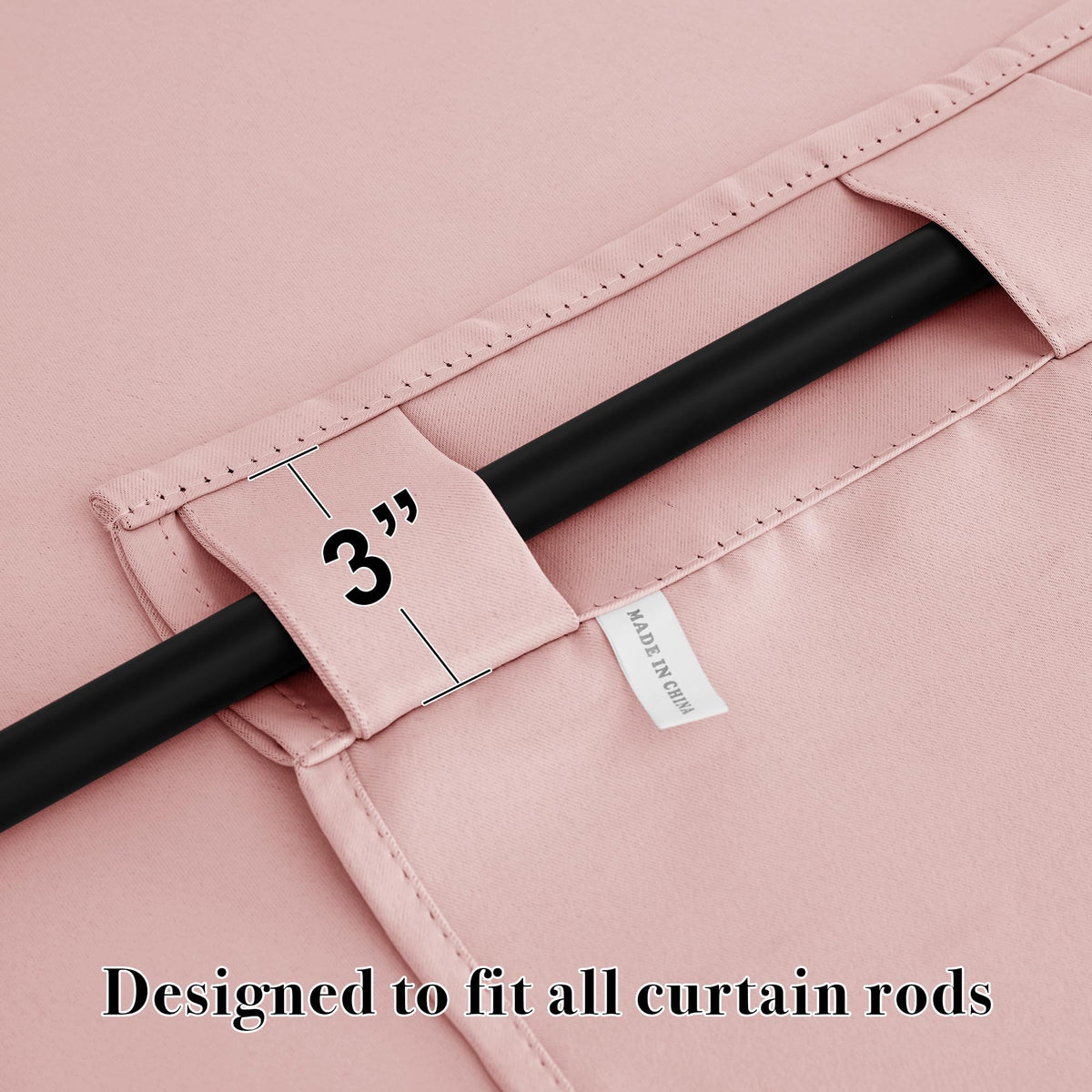 Blackout Curtains for Bedroom Kitchen Bathroom Cafe Basement RV (2 Count)
