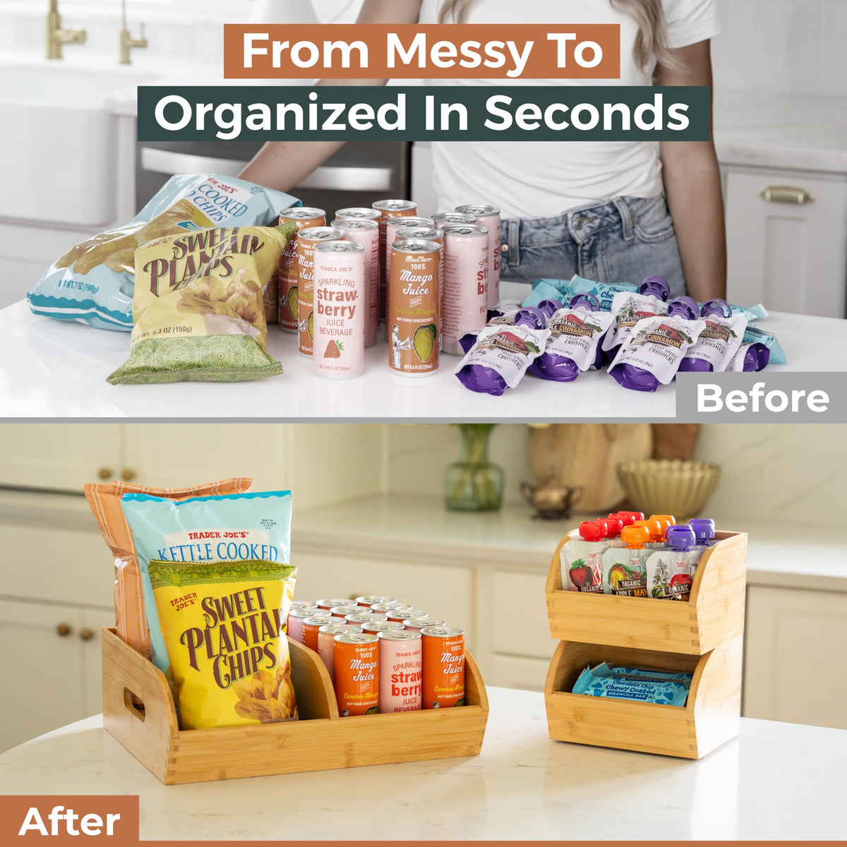 Potato and Onion Storage Bin for Pantry and Kitchen Counter (3 Count)