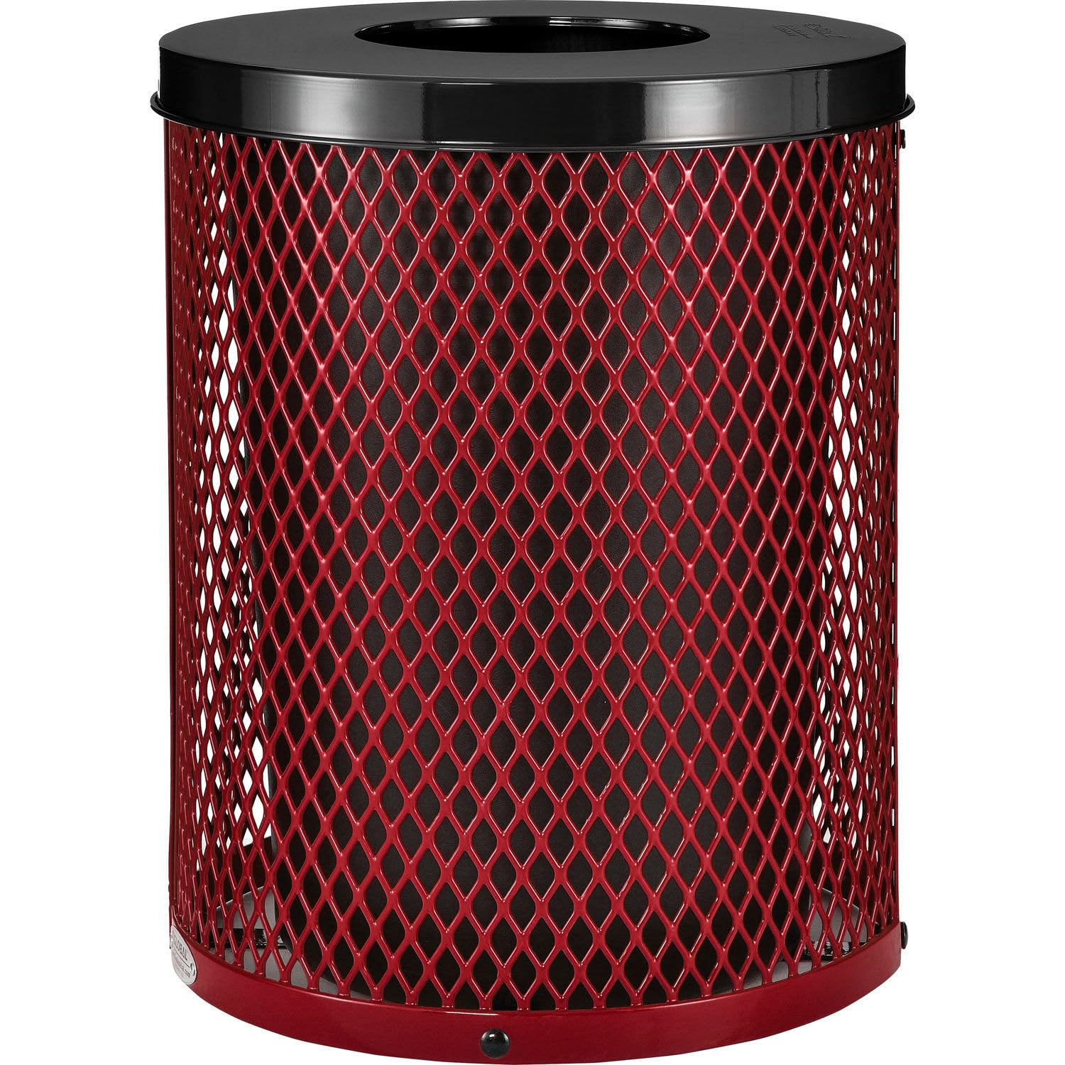 Outdoor Diamond Steel Trash Can