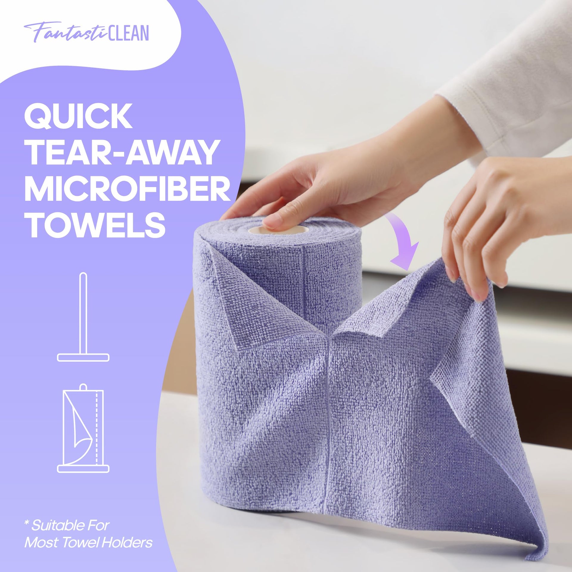 Microfiber Cleaning Cloth Roll (60 Count) - ModHome Supplies