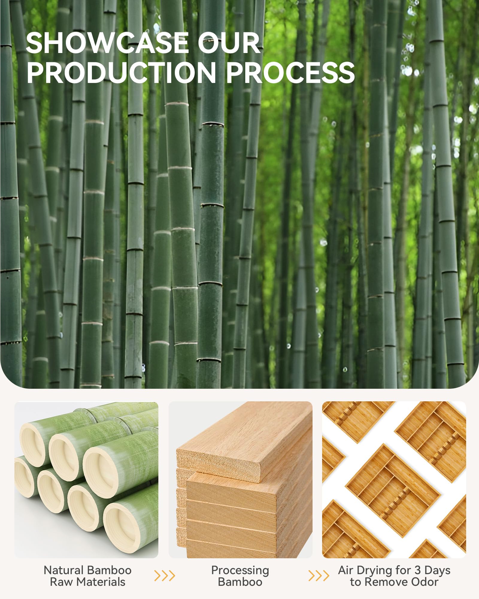Bamboo Silverware Organizer