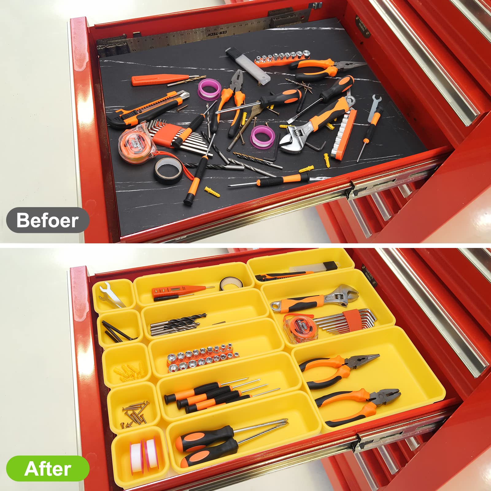 42 Pack Tool Box Organizer Tool Tray Dividers (42 Count)