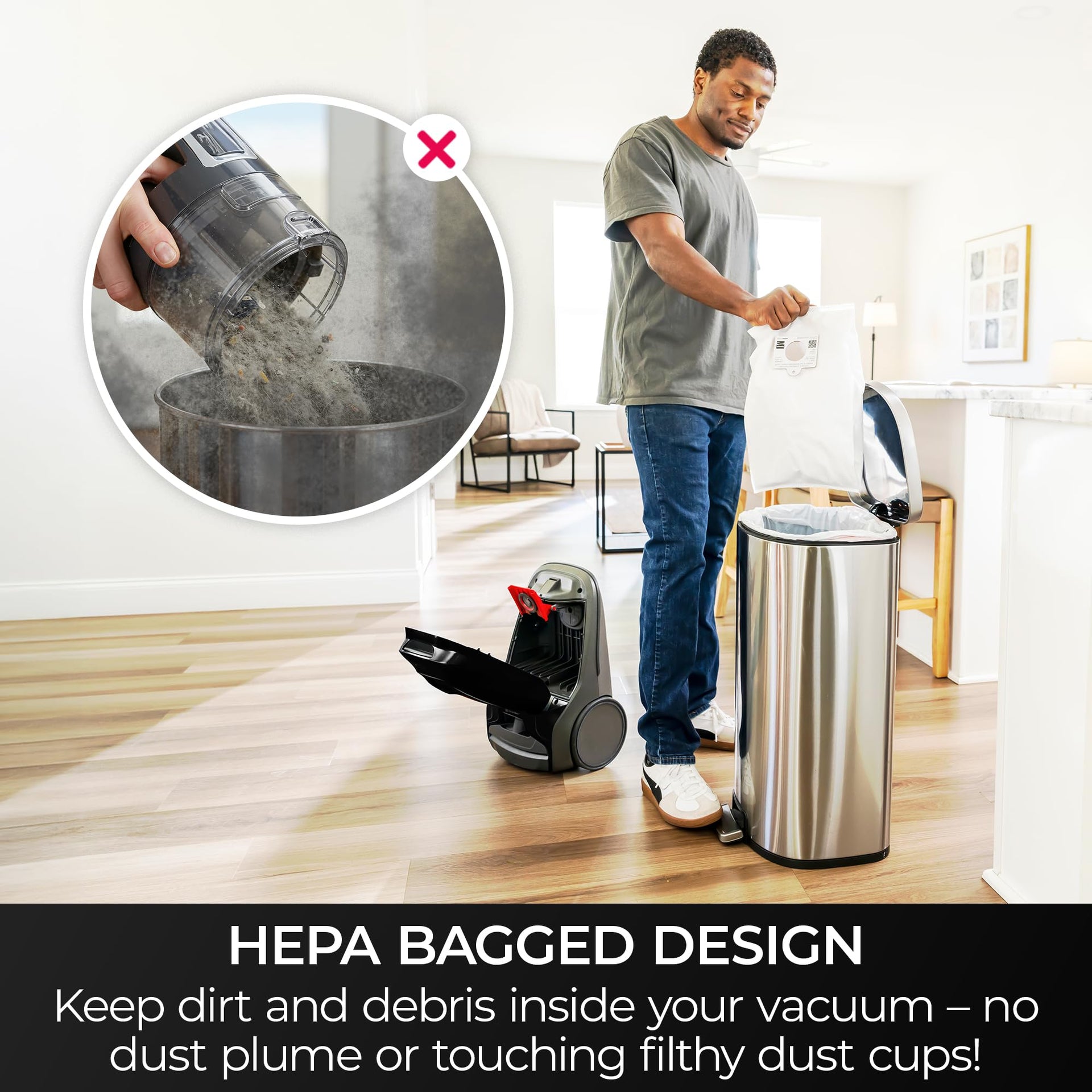 400 Series Bagged Canister Vacuum with Hair Eliminator Brushroll