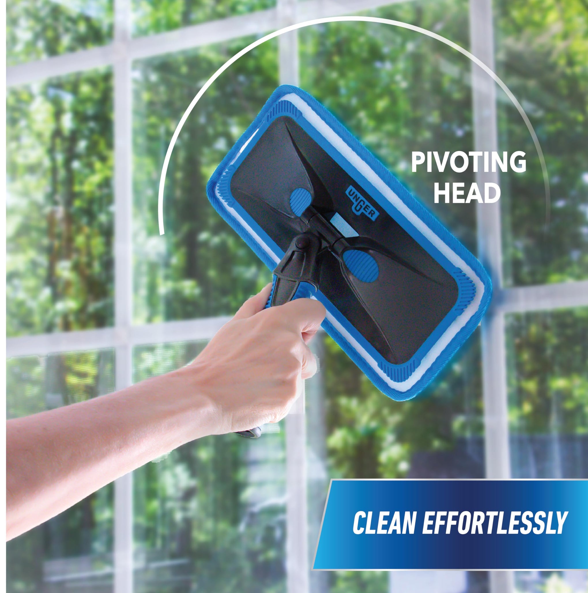 Professional Indoor Window Cleaning Kit with 2' Pole