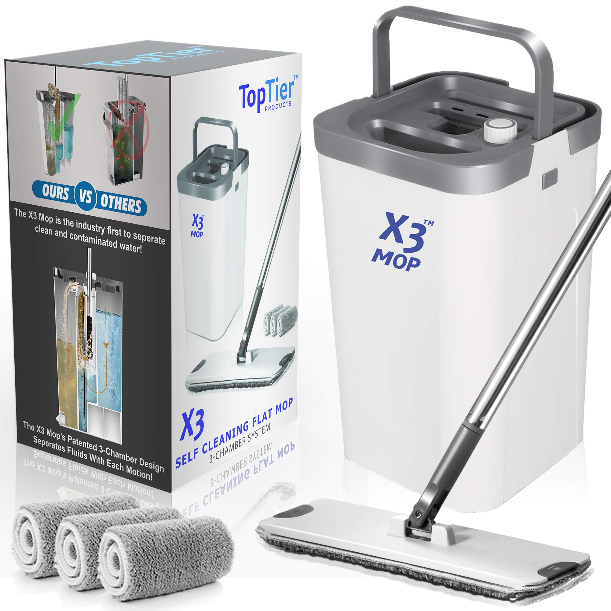 X3 Mop Separates Dirty and Clean Water
