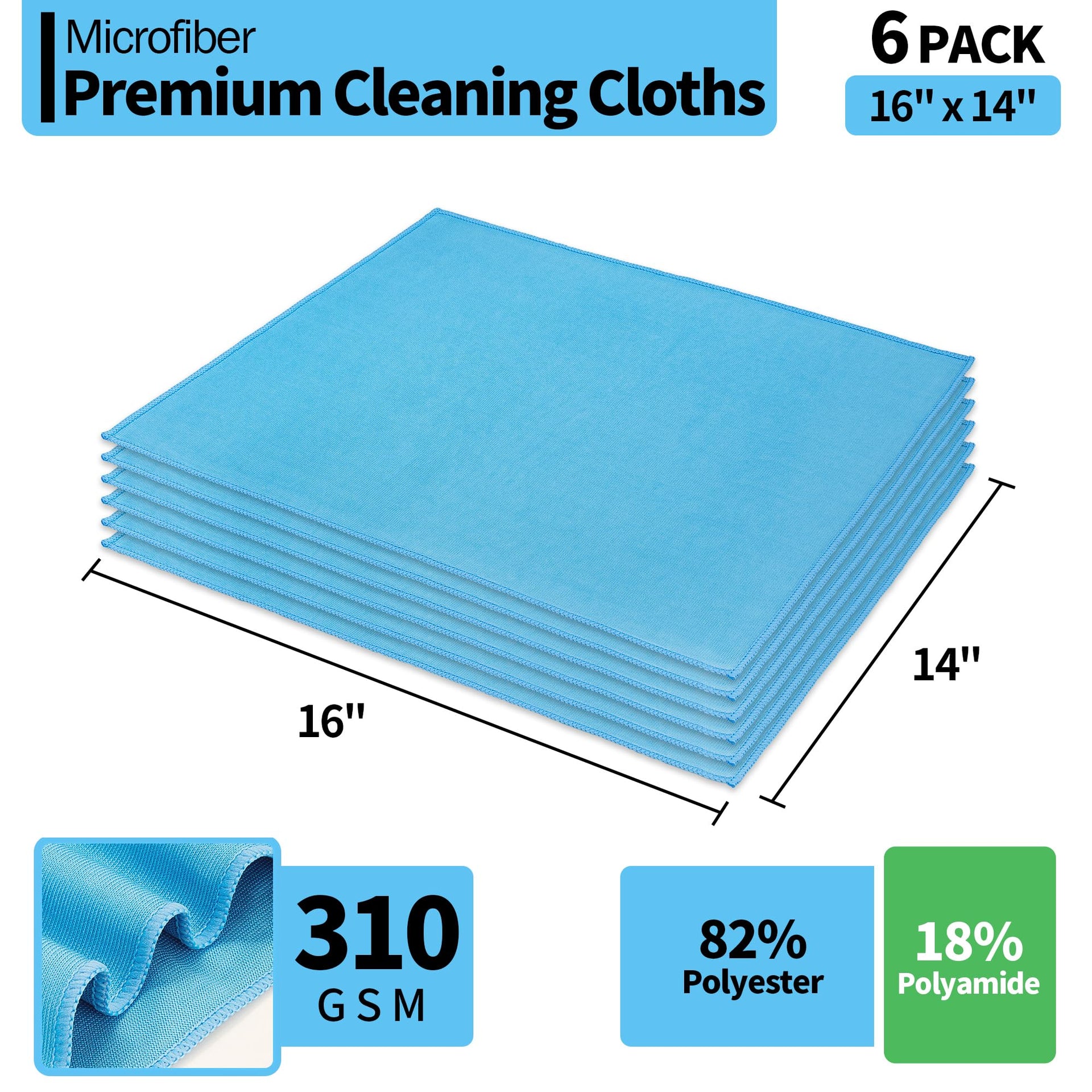 Microfiber Glass Cleaning Cloth (6 Count)