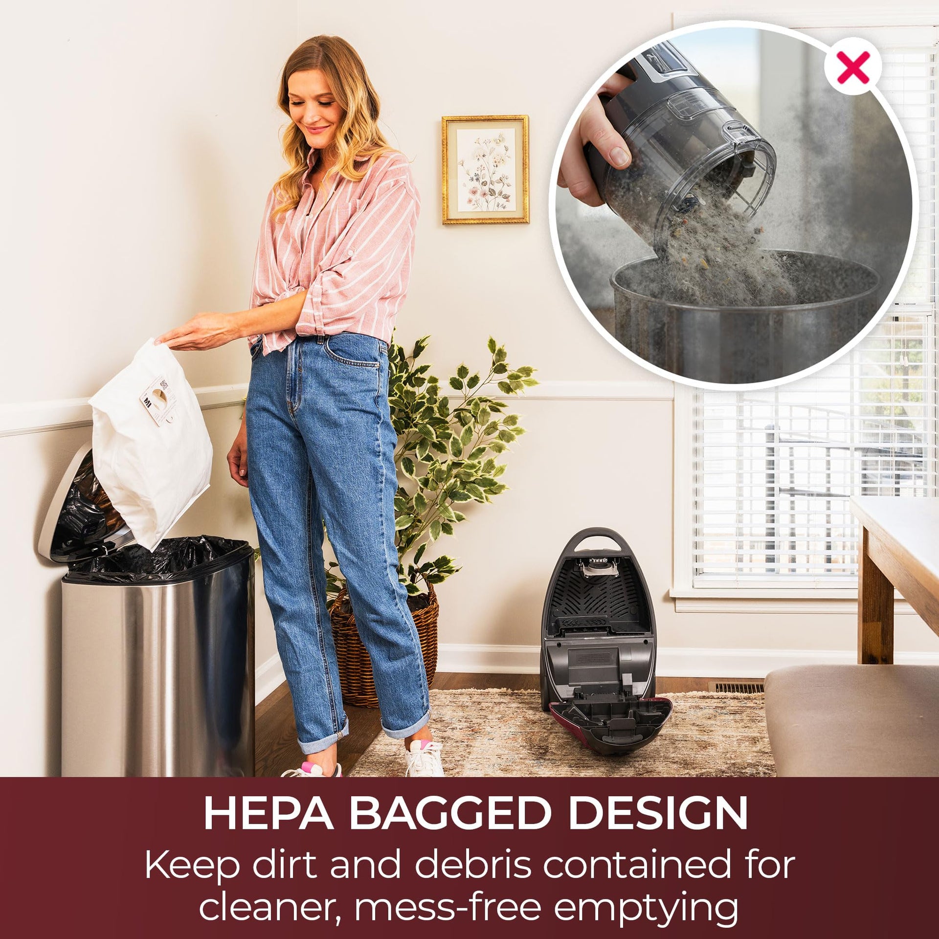 Elite 700 Series Bagged Canister Vacuum with Hair Eliminator