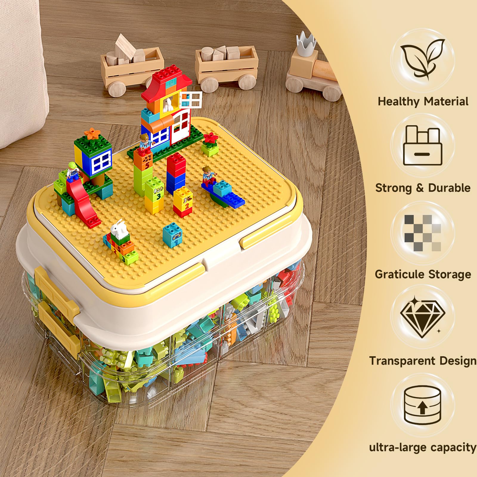 Toy Storage Organizer Box with Handle