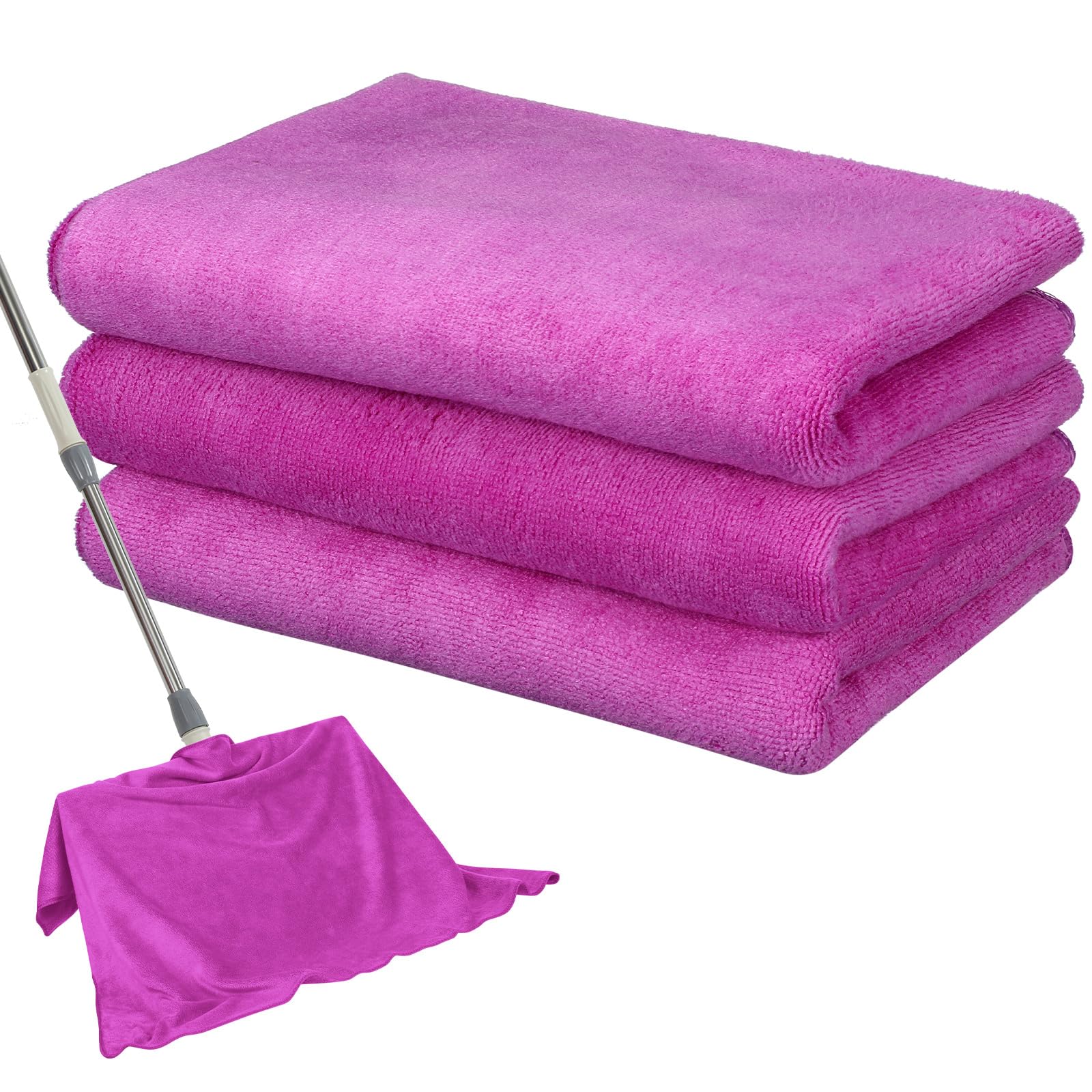 3 Pcs Extra Large Microfiber Cleaning Cloth 30" x 20" Washable Reusable Microfiber Towel Streak Free Lint Free Cloth for Cleaning Home Glass Office Window Bathrooms (3 Count)