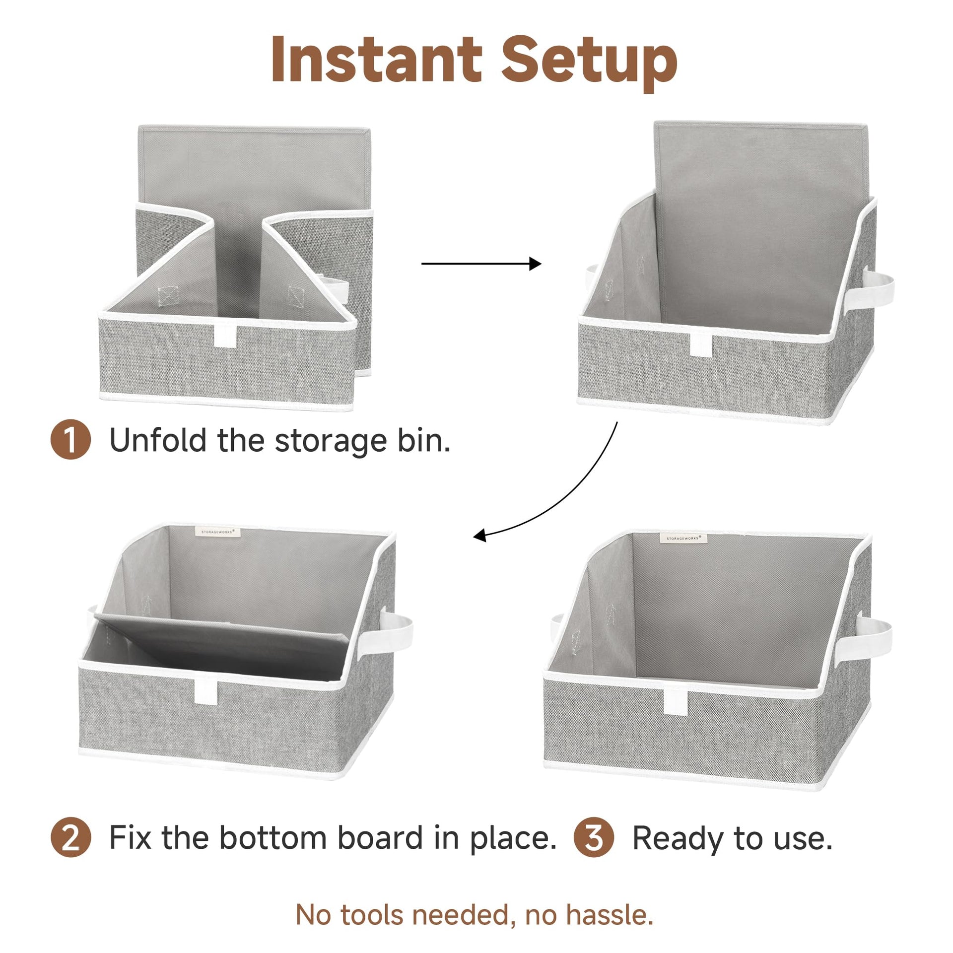 Closet Storage Bins Trapezoid (3 Count)