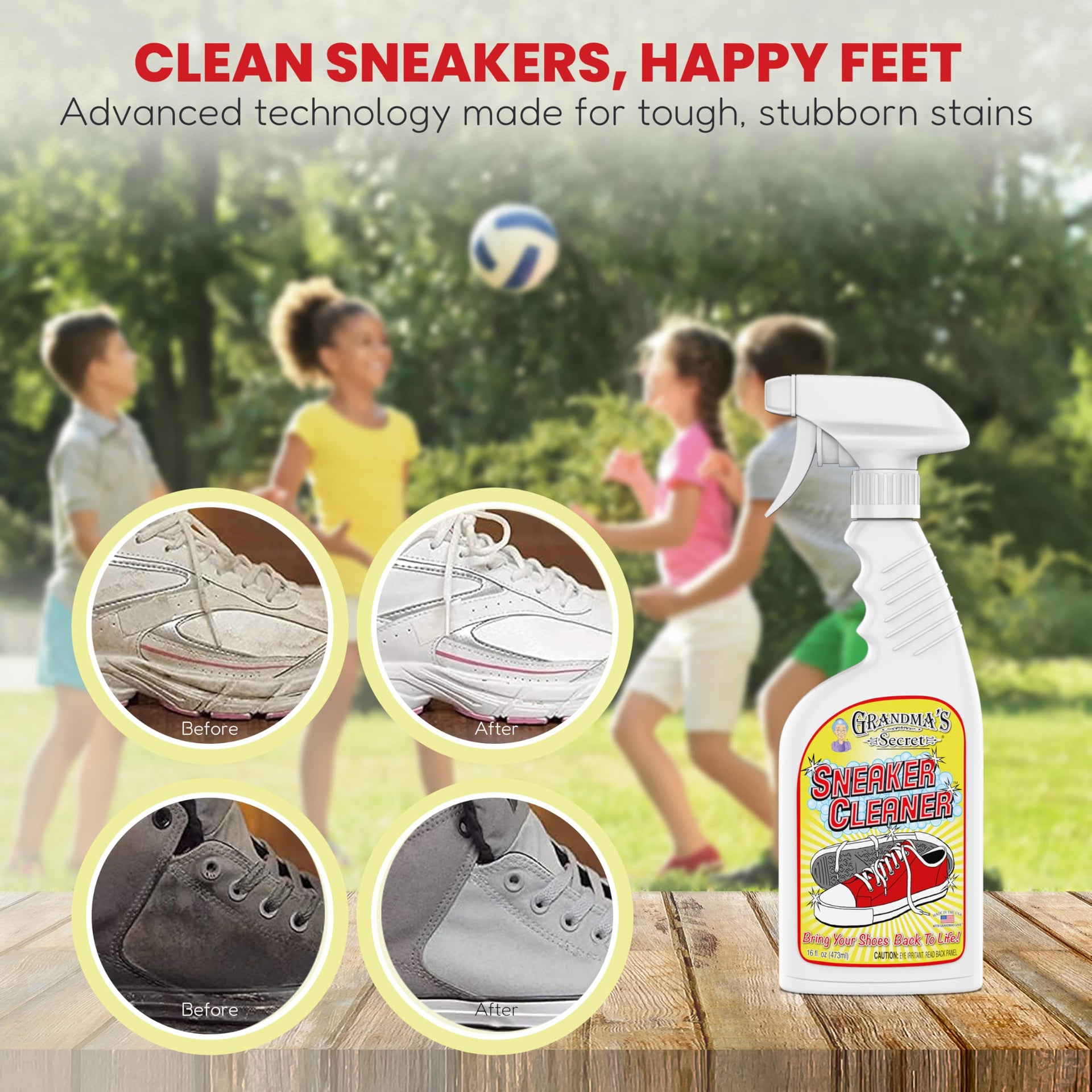 Shoe Cleaner Stain Remover Spray for Rubber (16 Fl Oz)