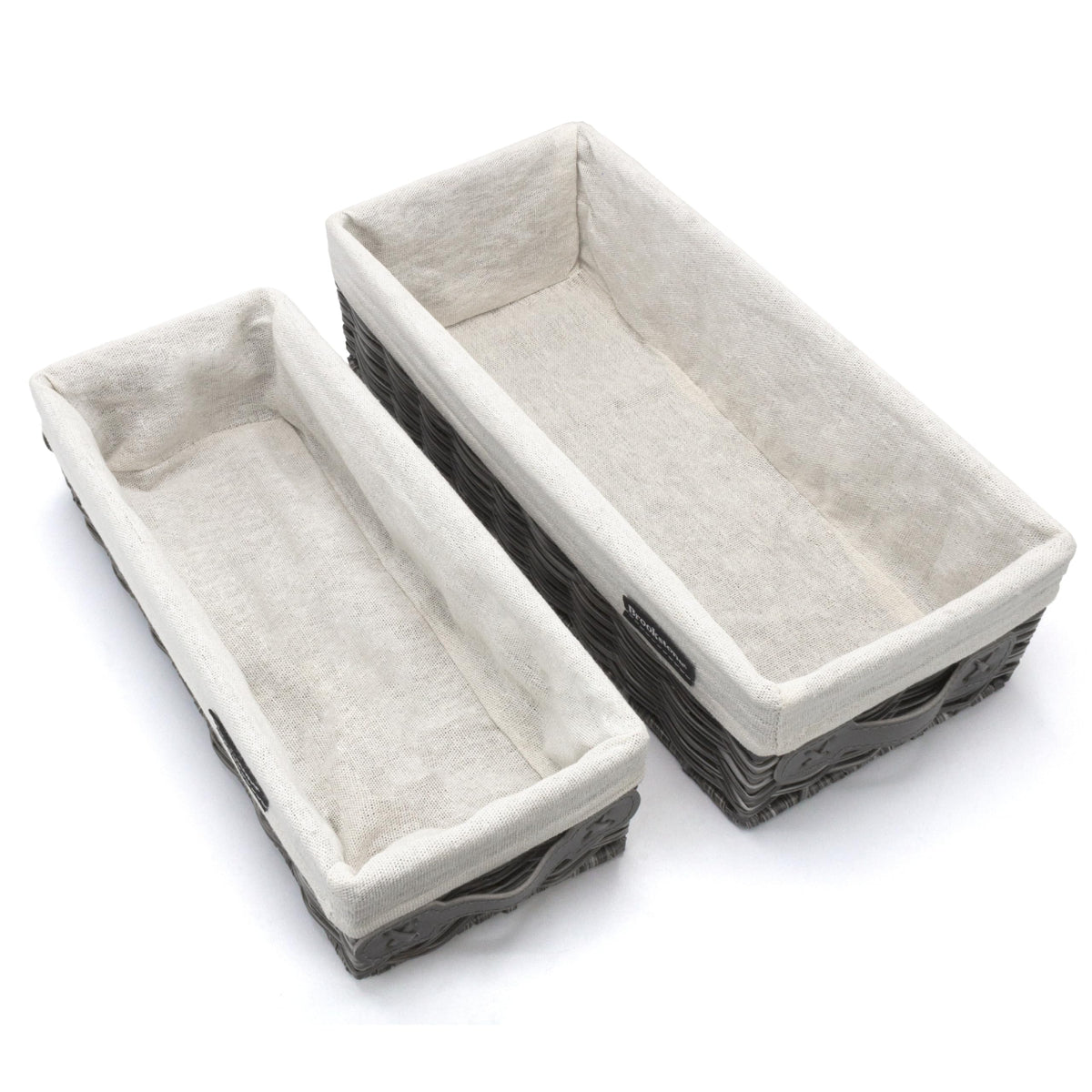 Wicker Shelf Storage Basket Decorative Shelf Bin (2 Count)