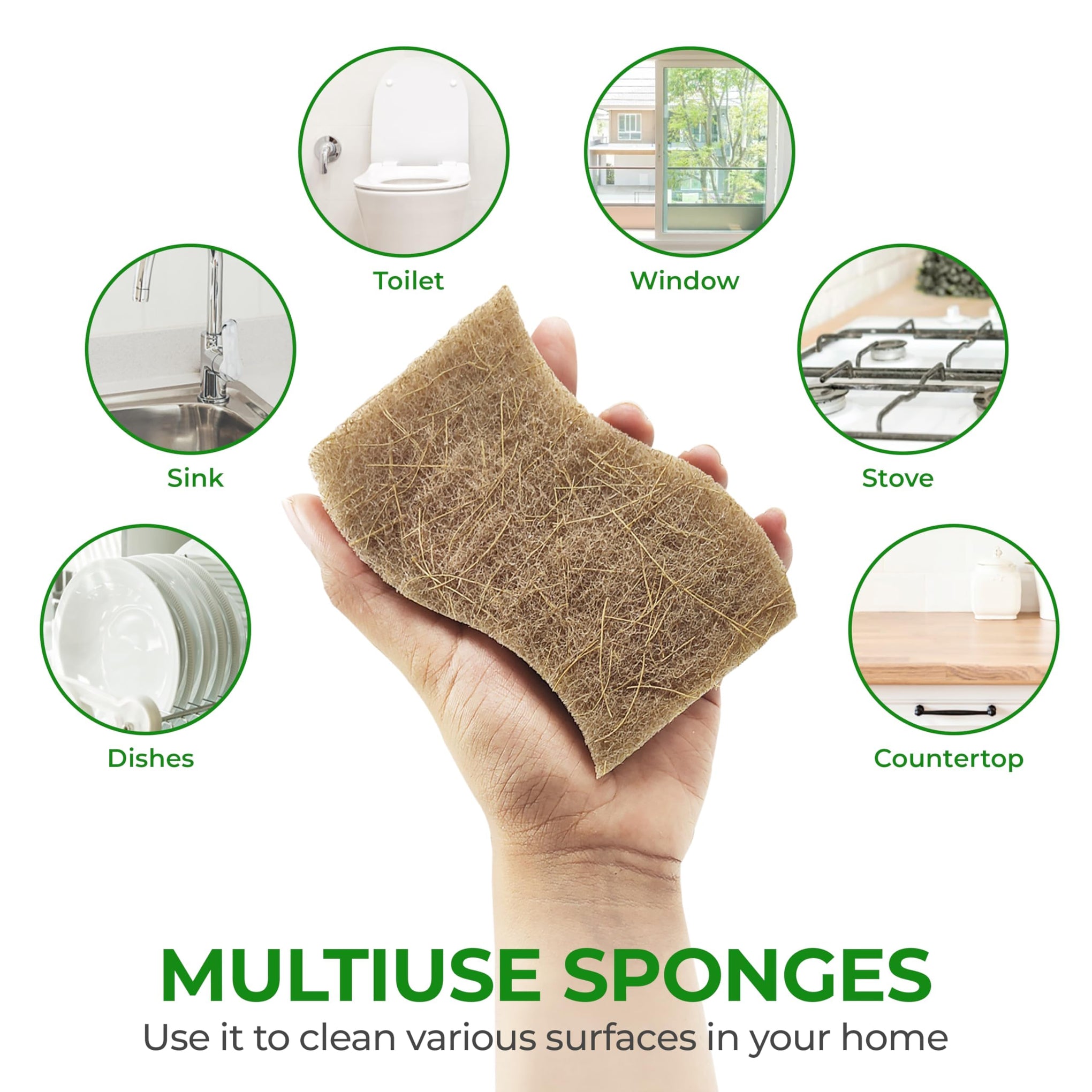 Natural Kitchen Sponges