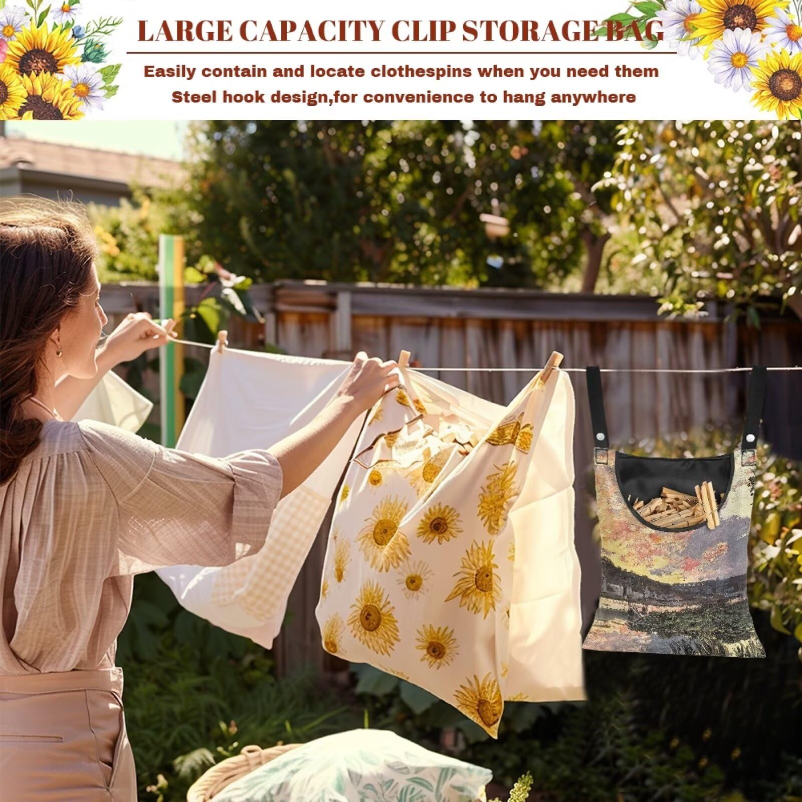 All Weather Clothespin Holder Bag