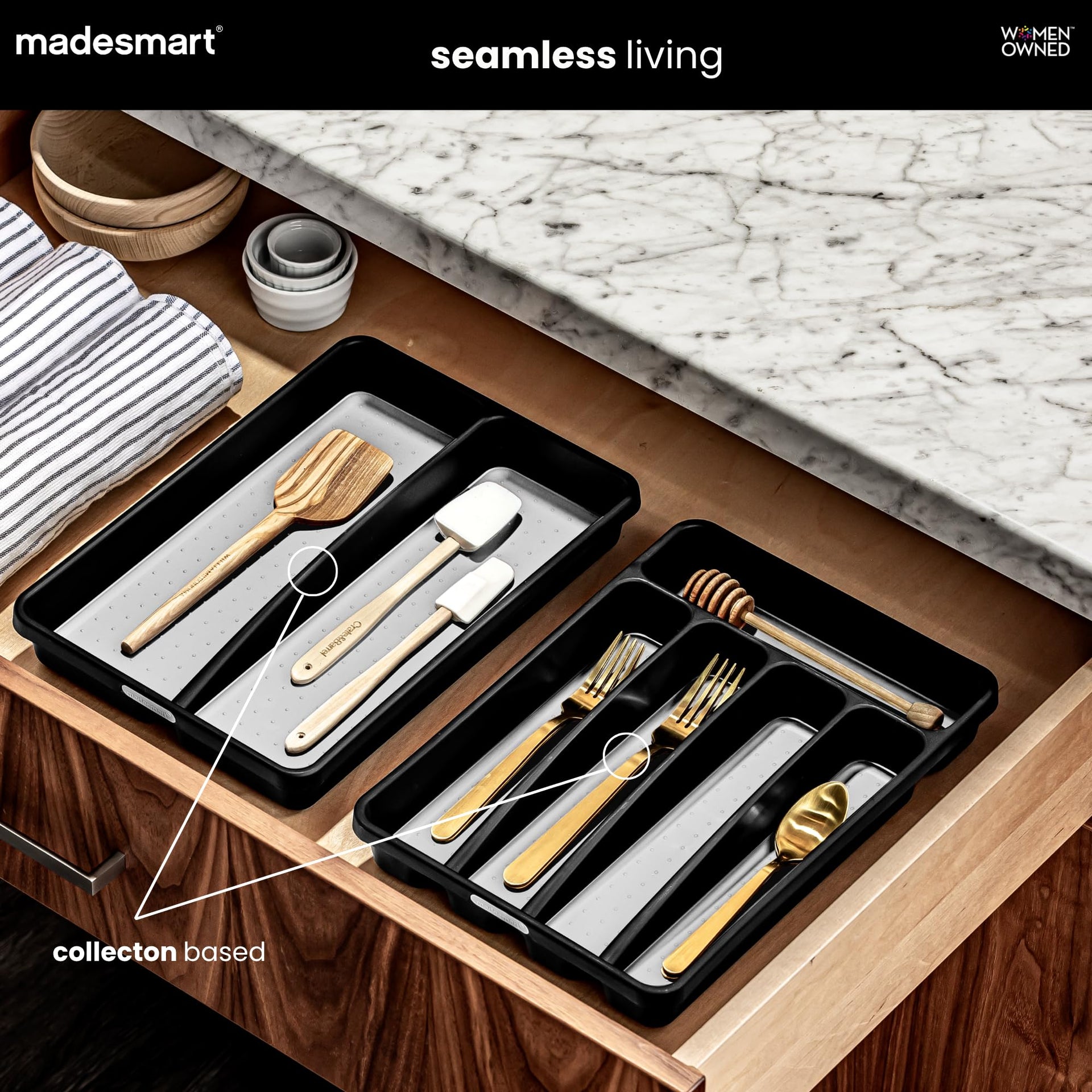 Classic 5 Compartment Compact Silverware Tray