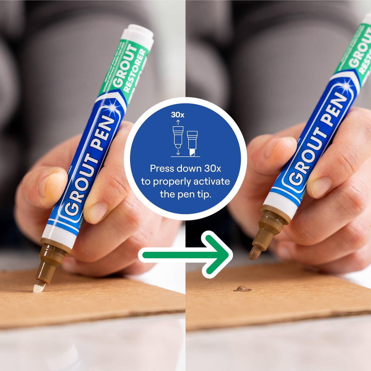 Grout Pen Brown Tile Grout Paint Marker (3 Count)