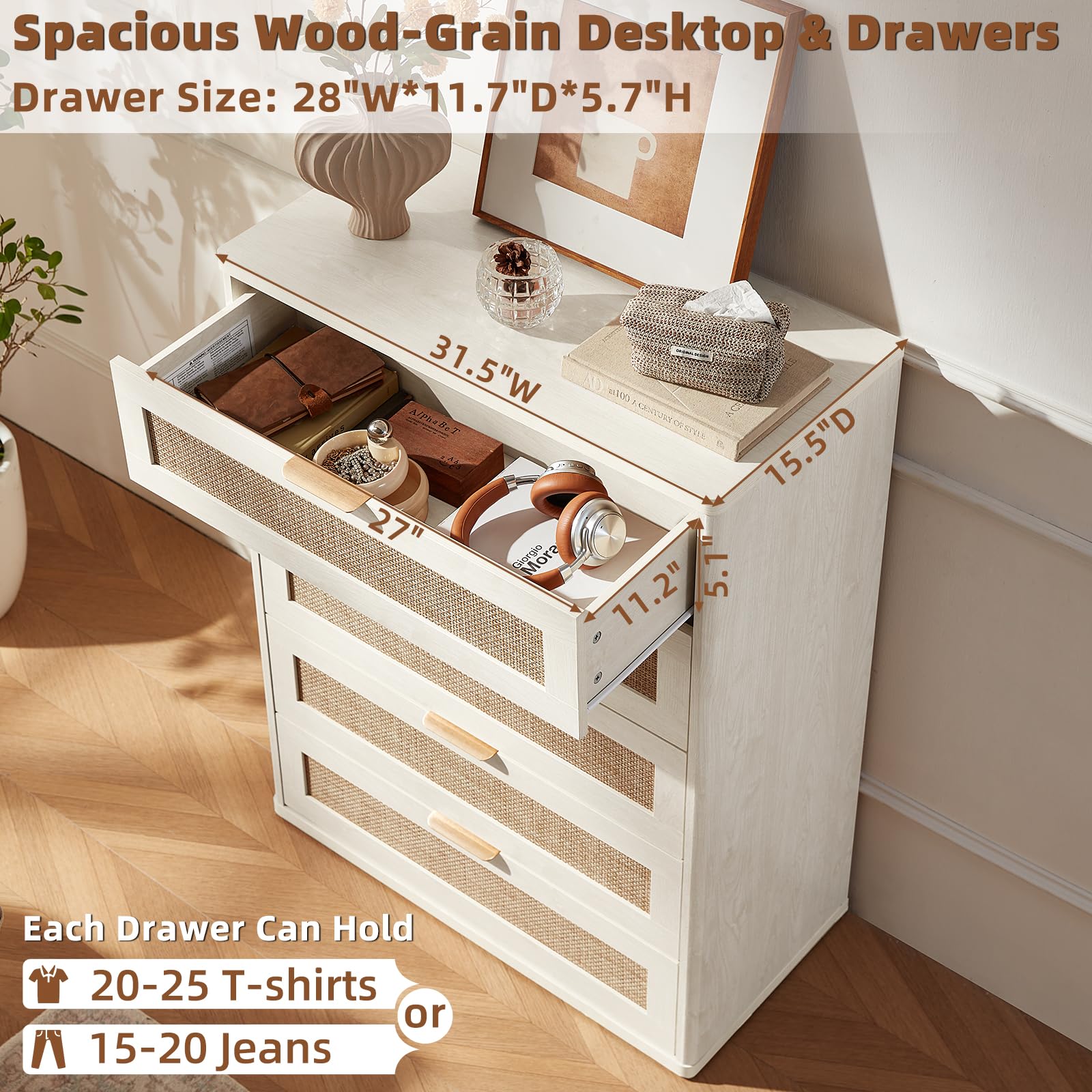 Rattan Dresser for Bedroom