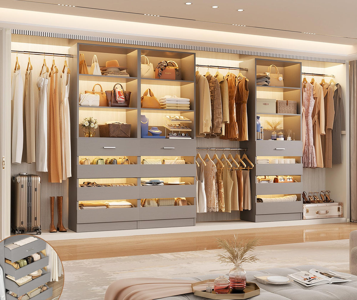 Closet System with 12 Drawers