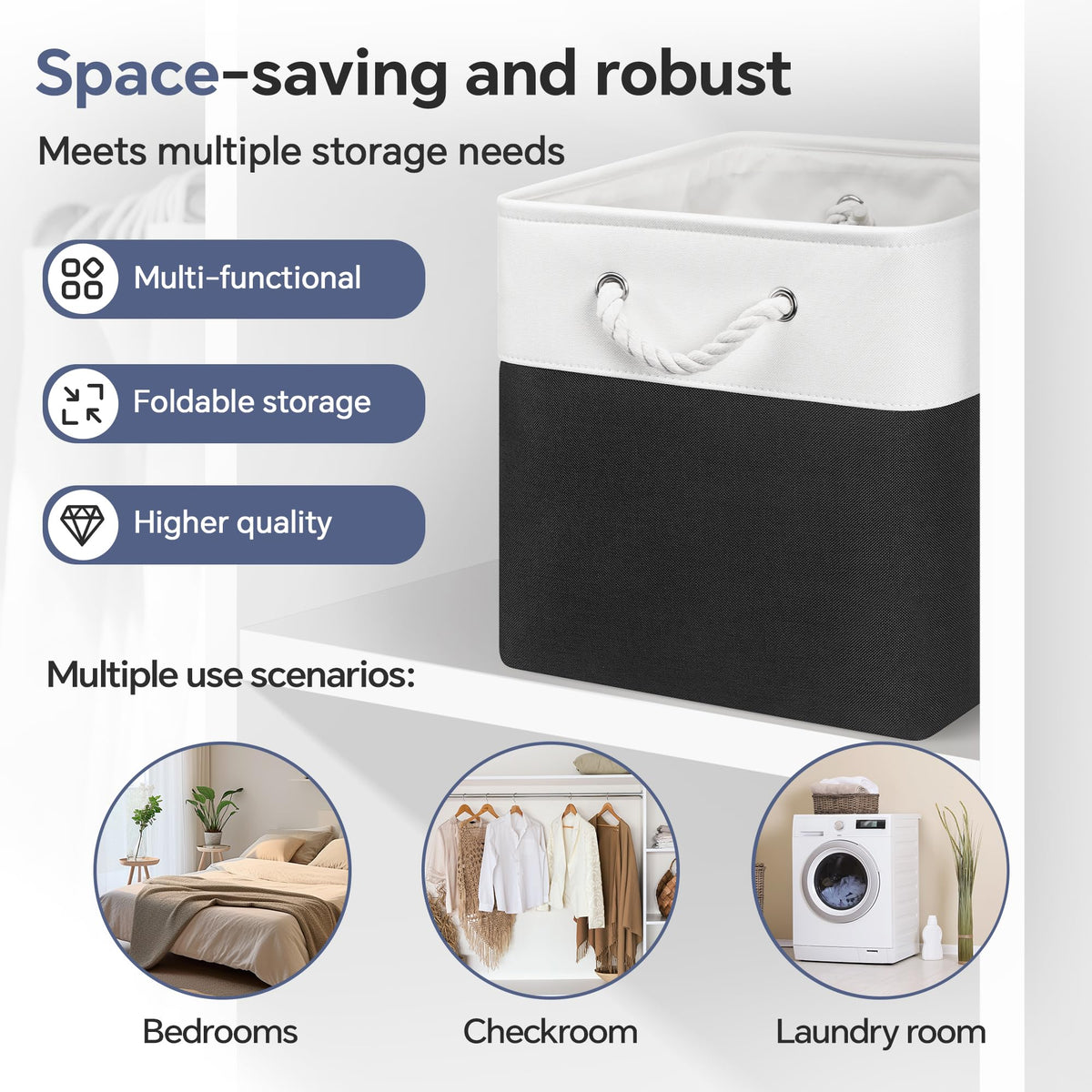 13x13x13 Inch Storage Cube Bins Foldable Organizer Baskets 6 Pack (6 Count)