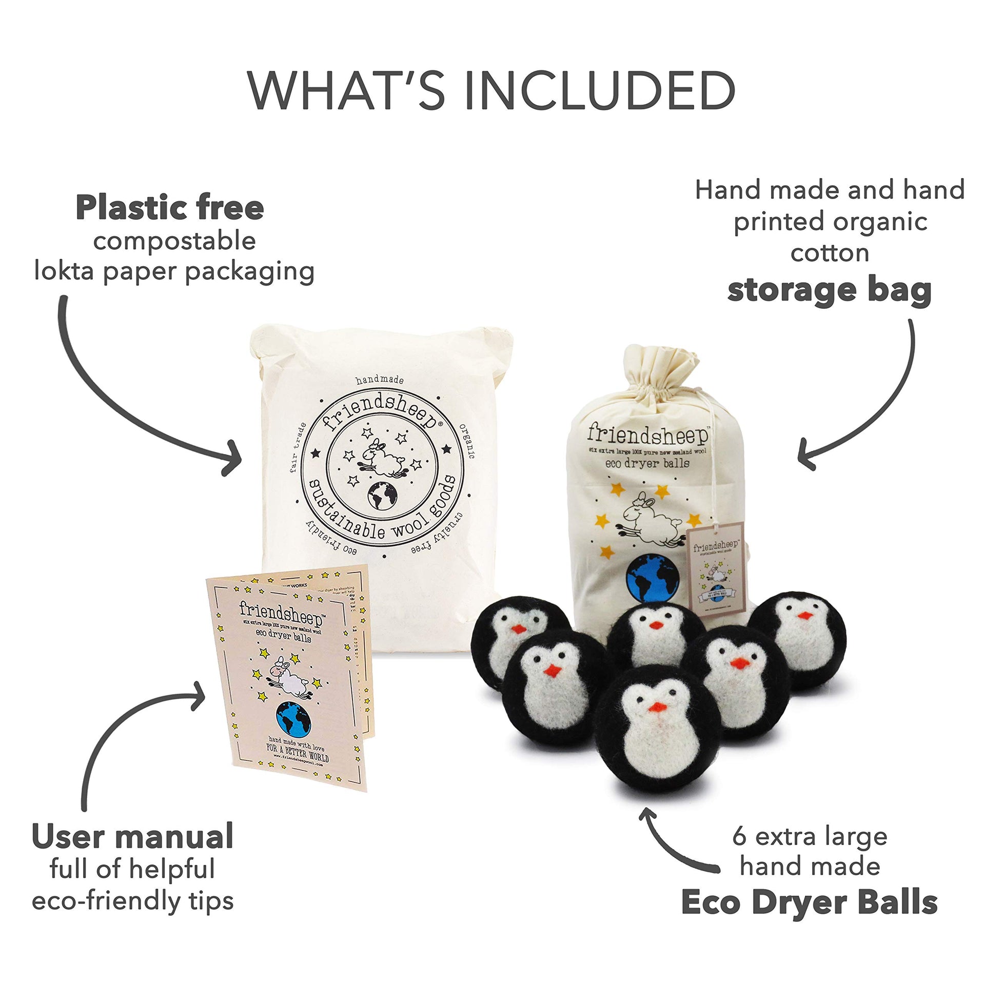 Wool Dryer Balls (6 Count)