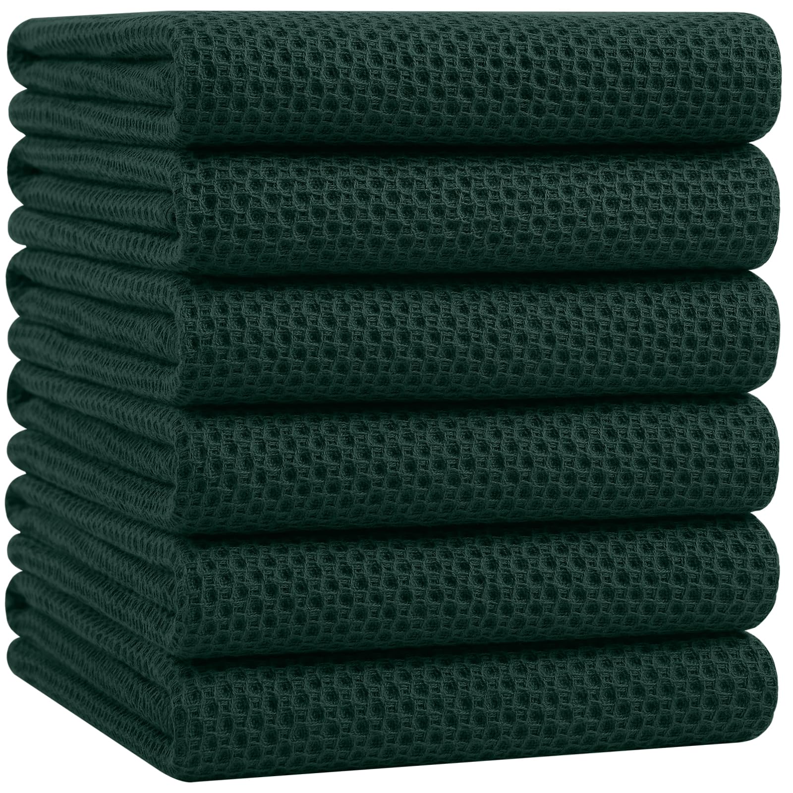 100% Cotton Oversized Waffle Weave Kitchen Towels 6 (6 Count)