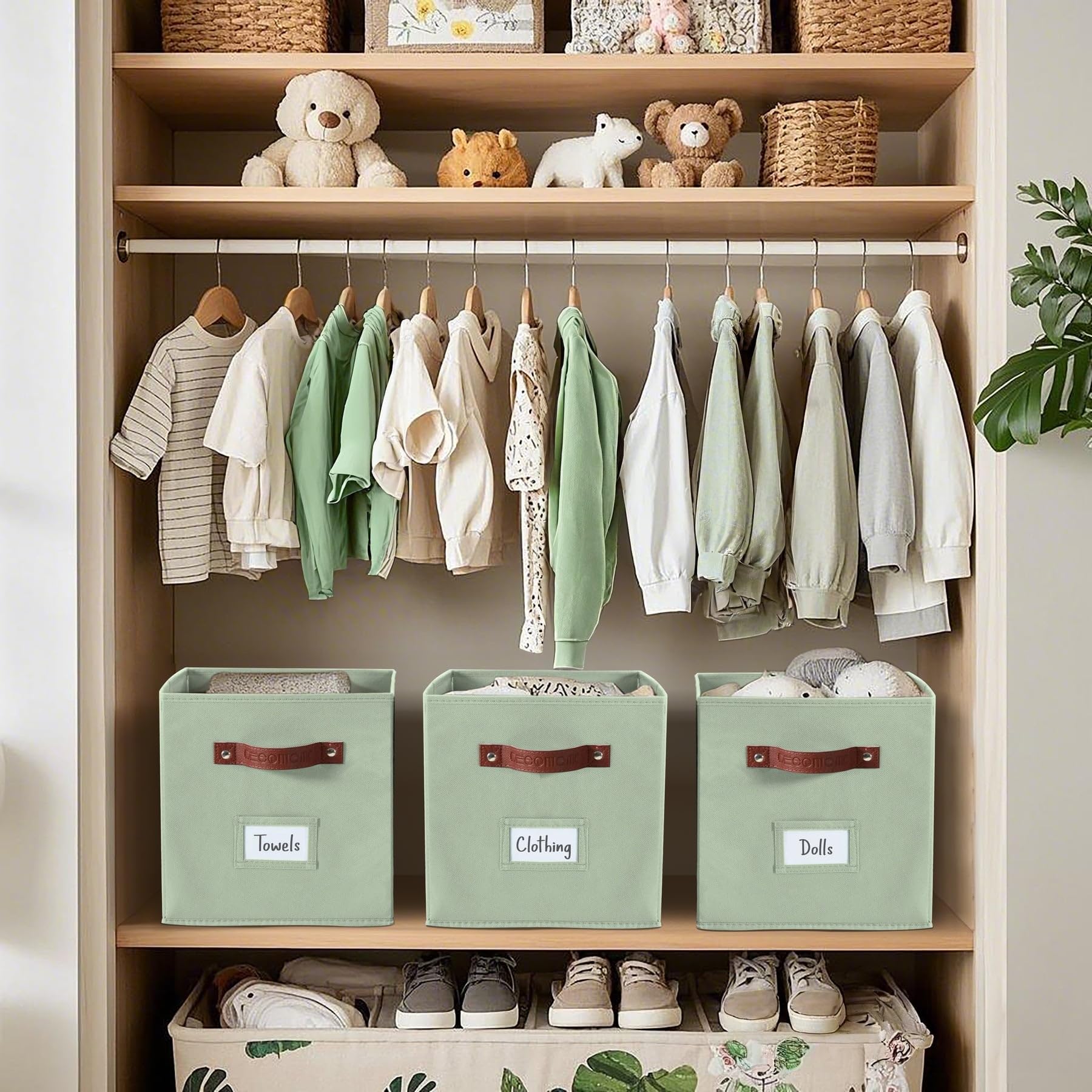 Storage Bins Cube Storage Bin with Labels (6 Count)