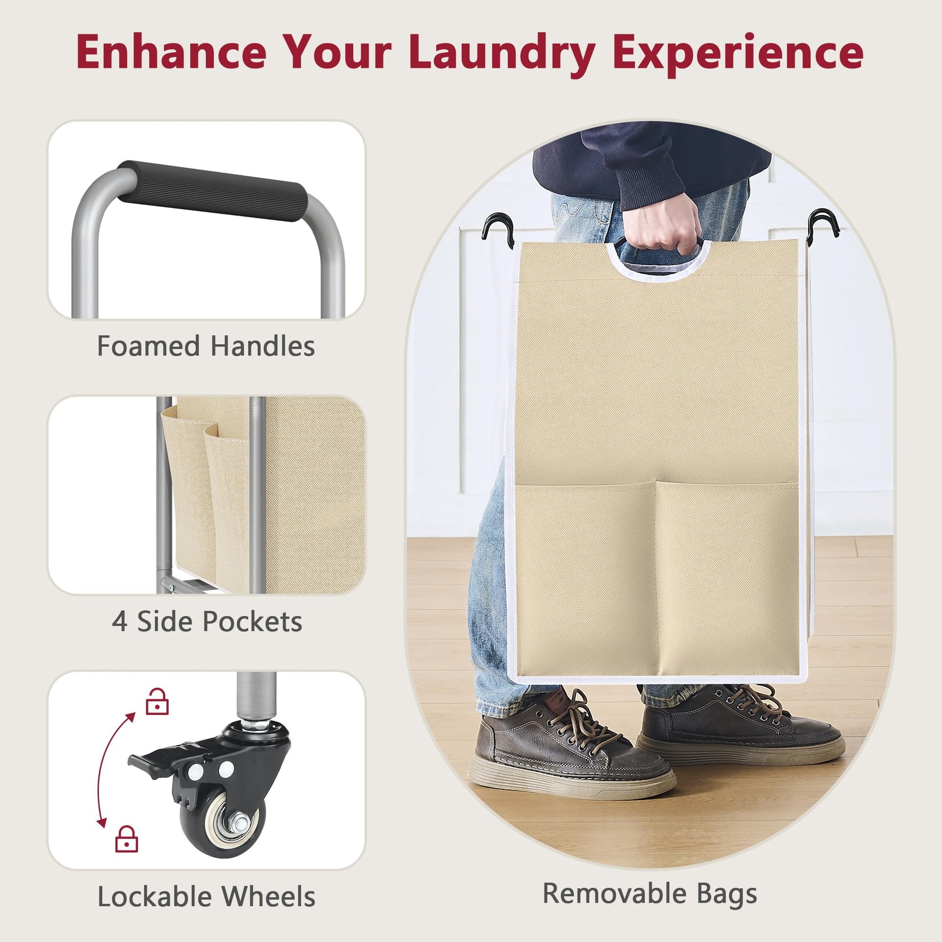 Laundry Sorter 5 Section